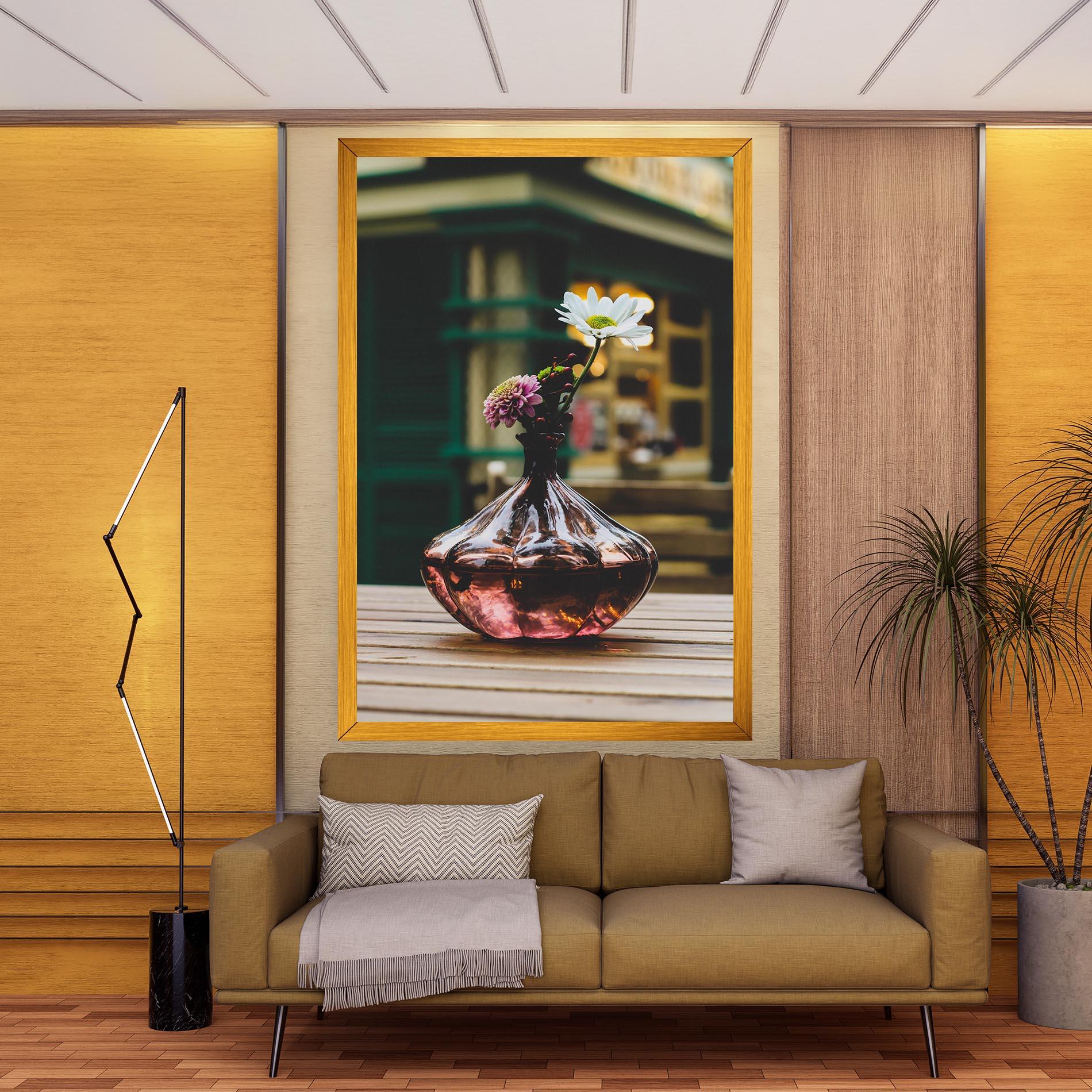 Vászonkép Pink Vase Flower mockup 9