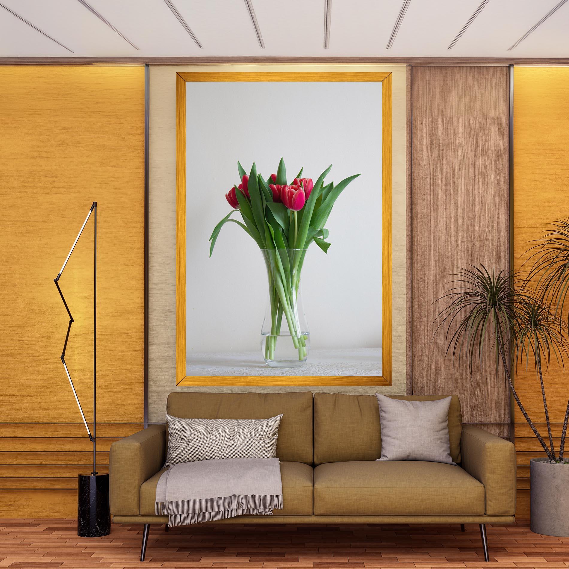 Vászonkép Pretty Tulips Vase mockup 9