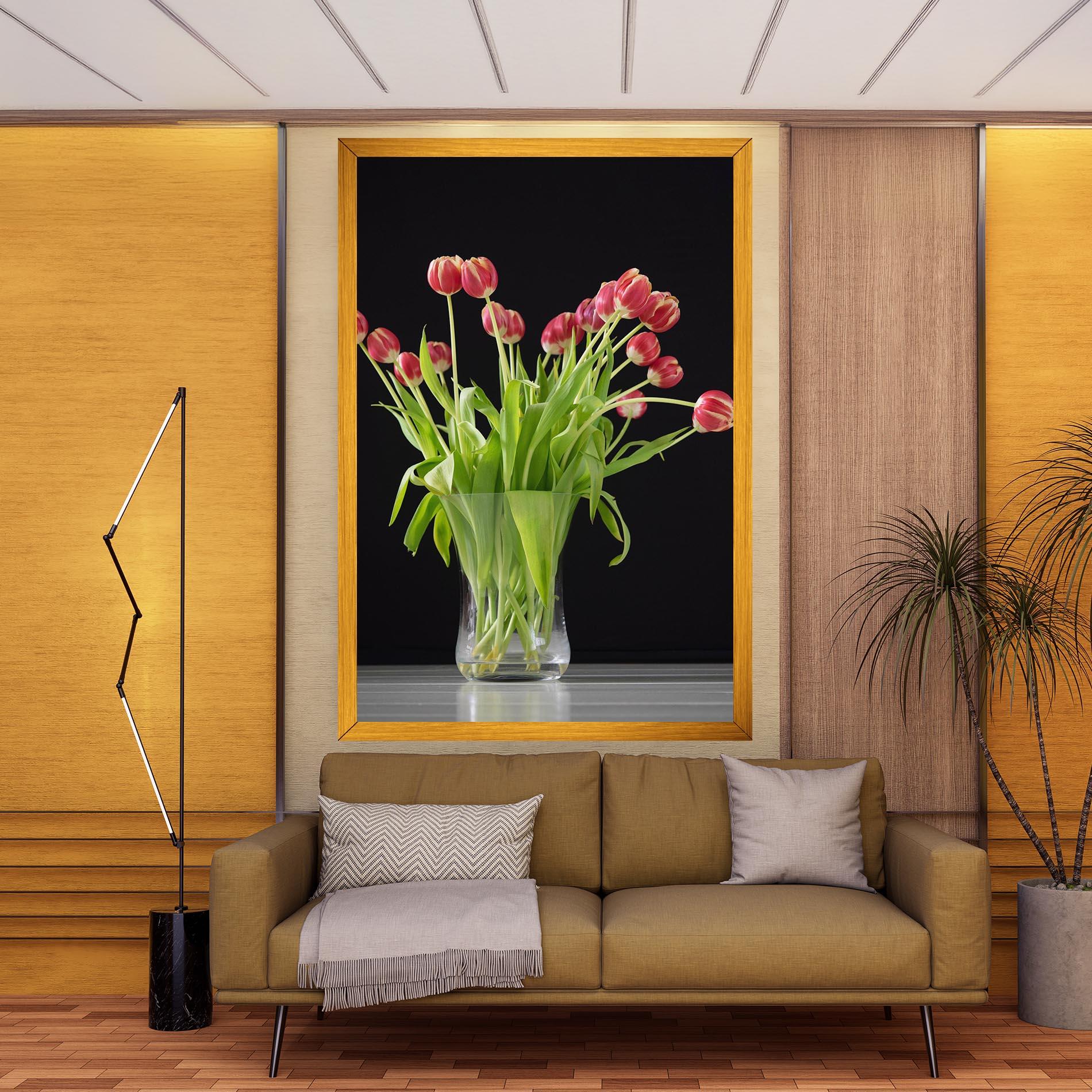 Vászonkép Tiny Tulips Vase mockup 9
