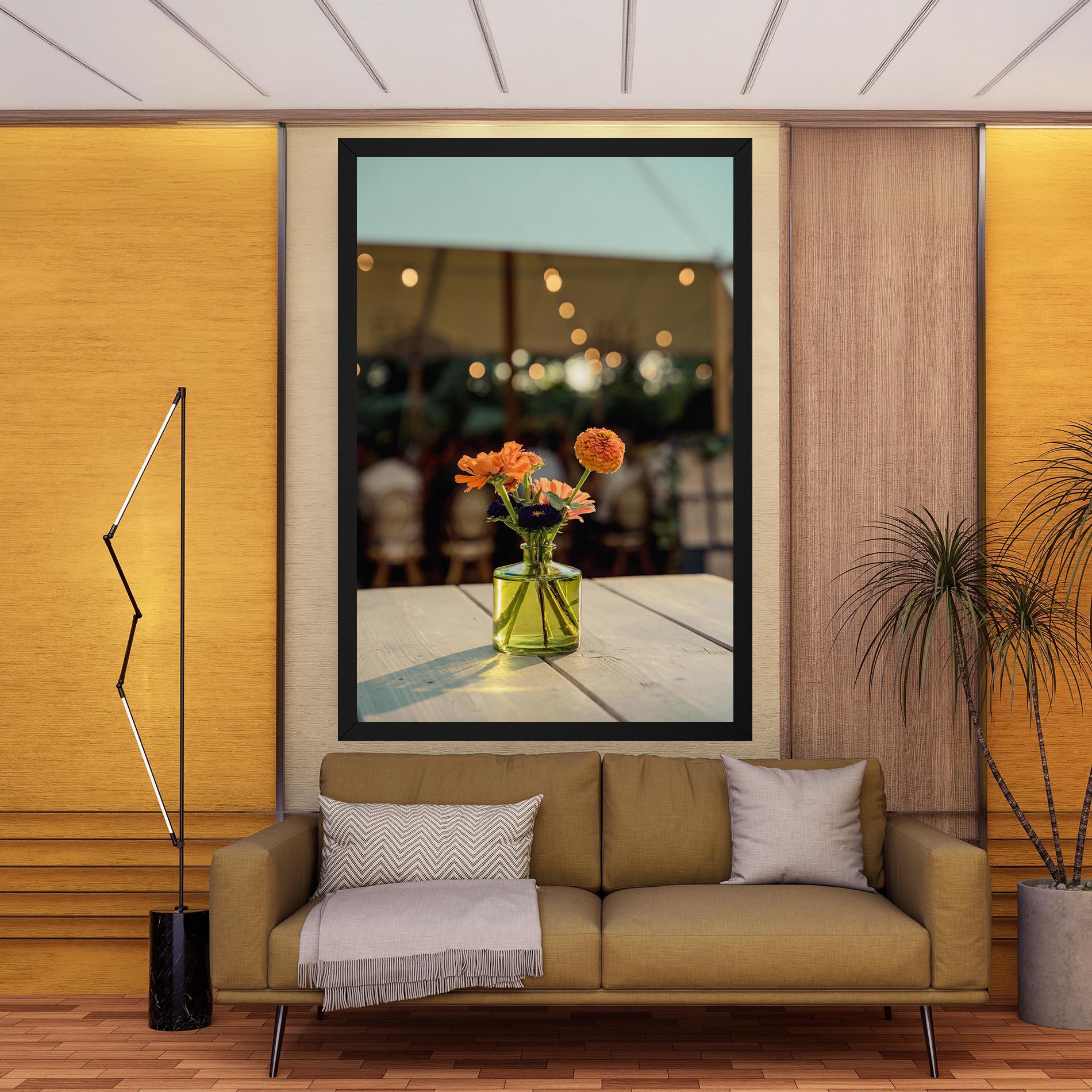 Vászonkép Orange Flowers Vase mockup 9