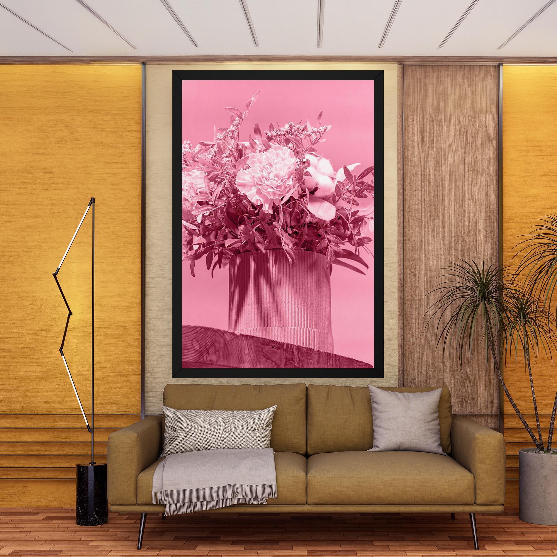 Vászonkép Pink Light Vase mockup 9