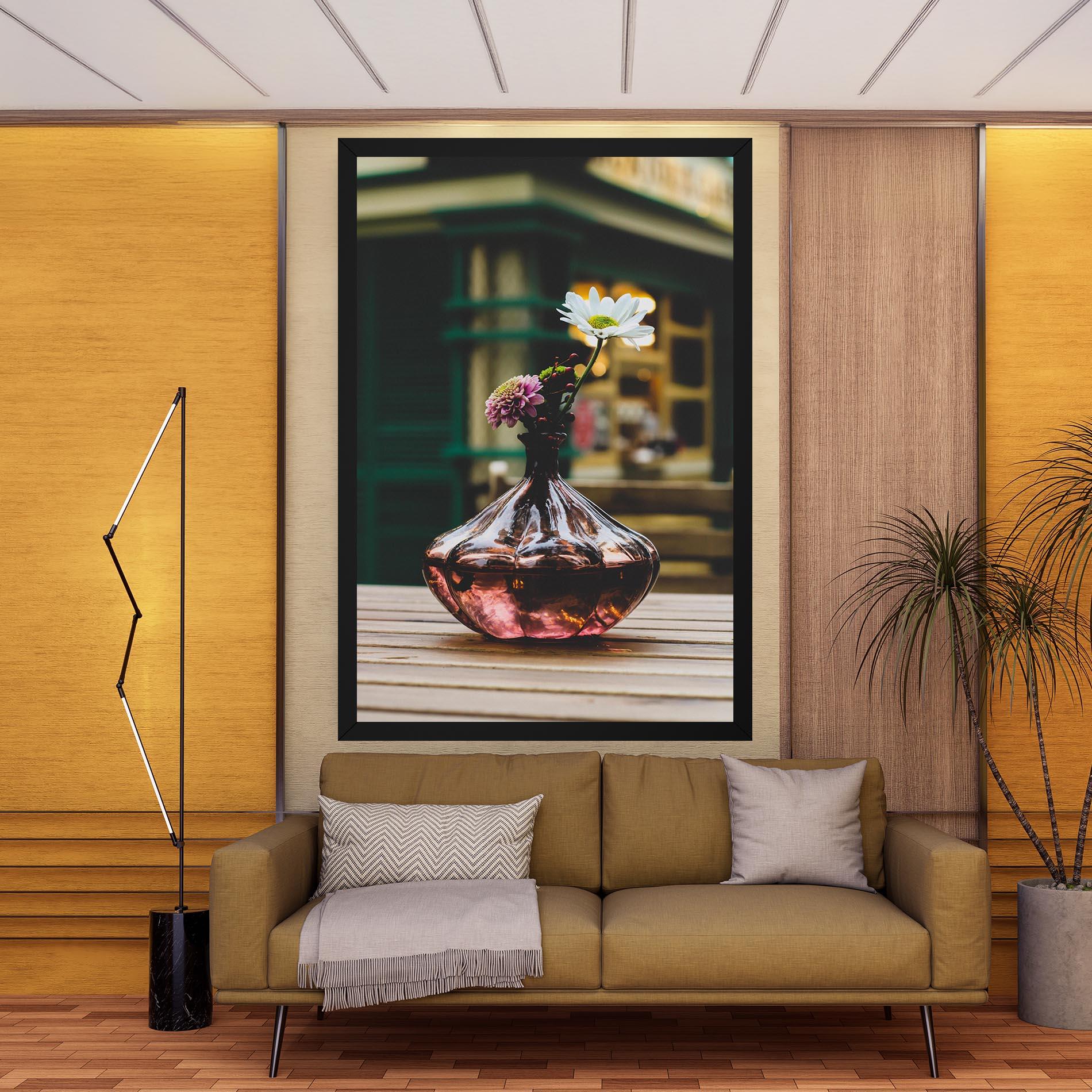 Vászonkép Pink Vase Flower mockup 9