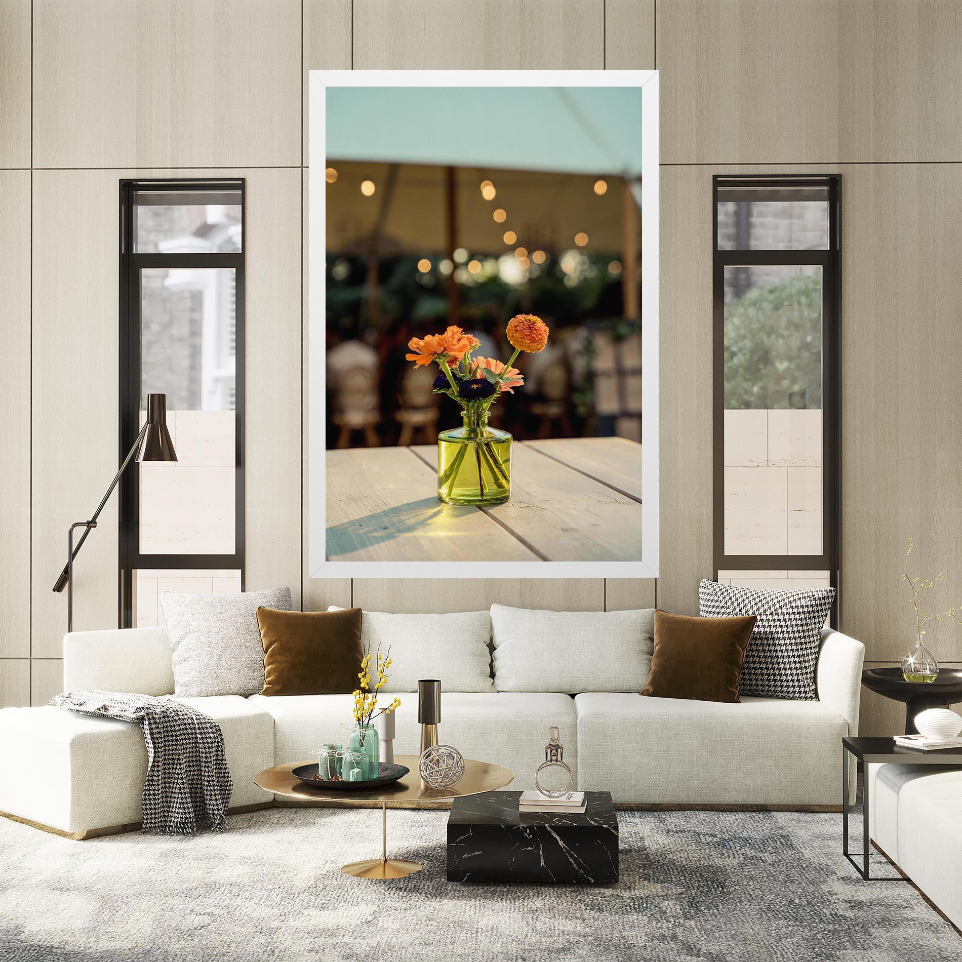 Vászonkép Orange Flowers Vase mockup 2