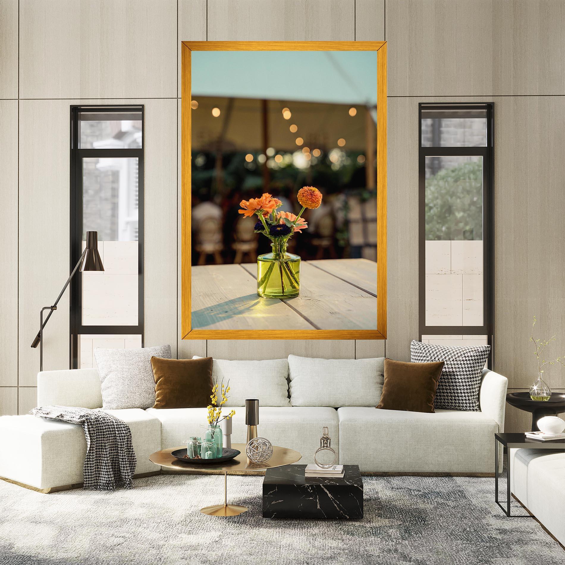 Vászonkép Orange Flowers Vase mockup 2