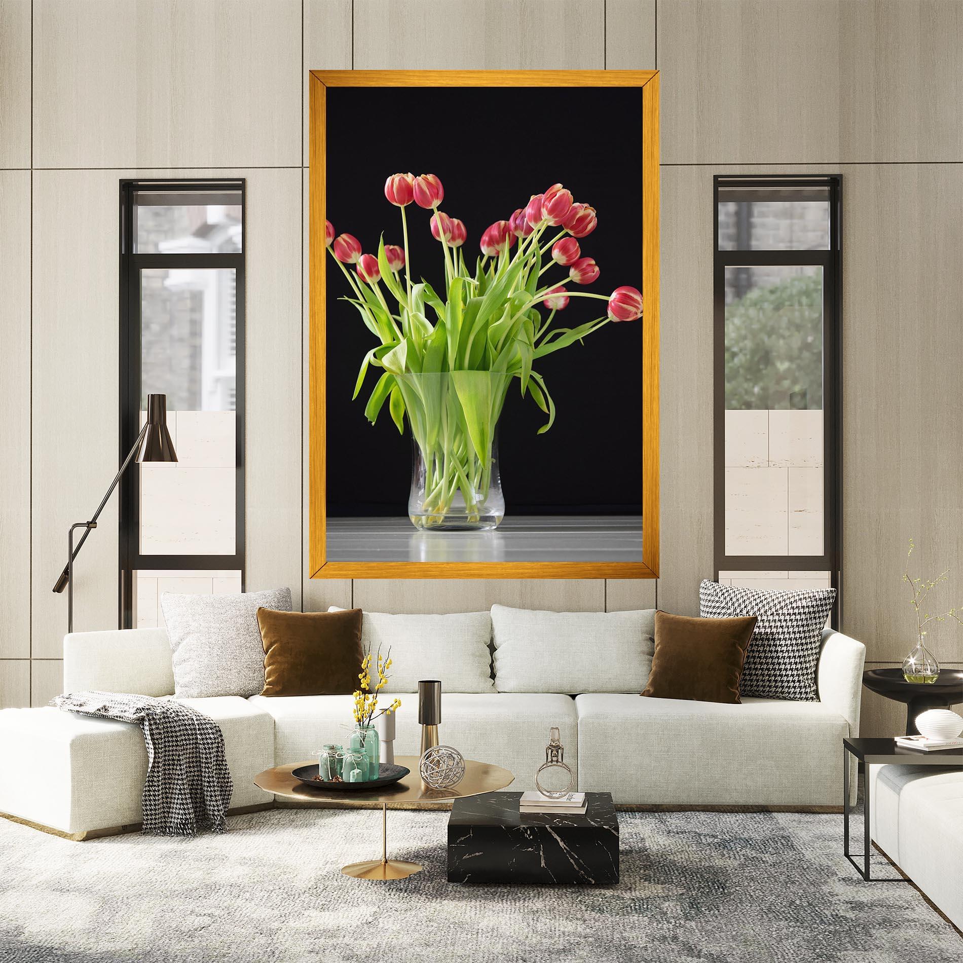 Vászonkép Tiny Tulips Vase mockup 2