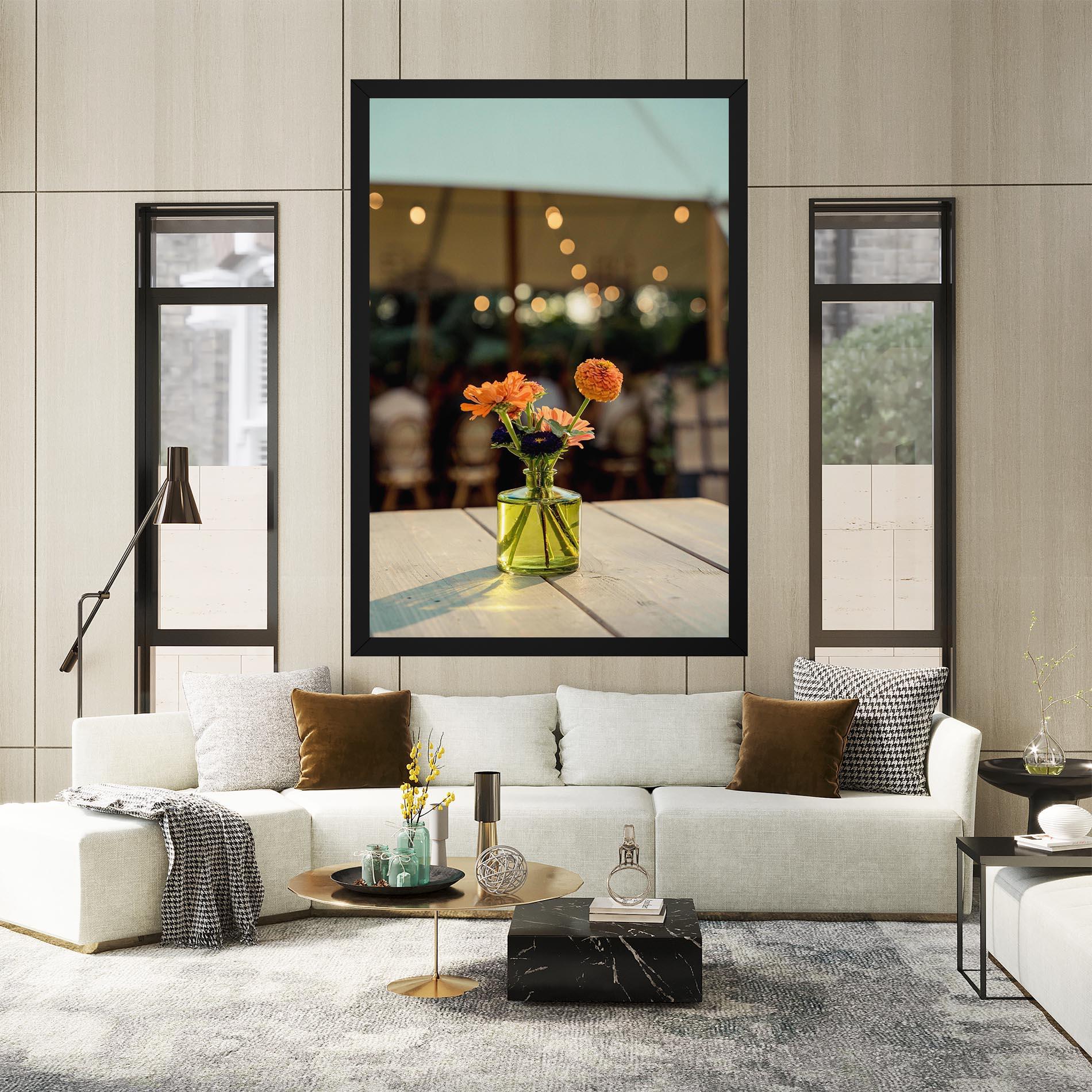 Vászonkép Orange Flowers Vase mockup 2