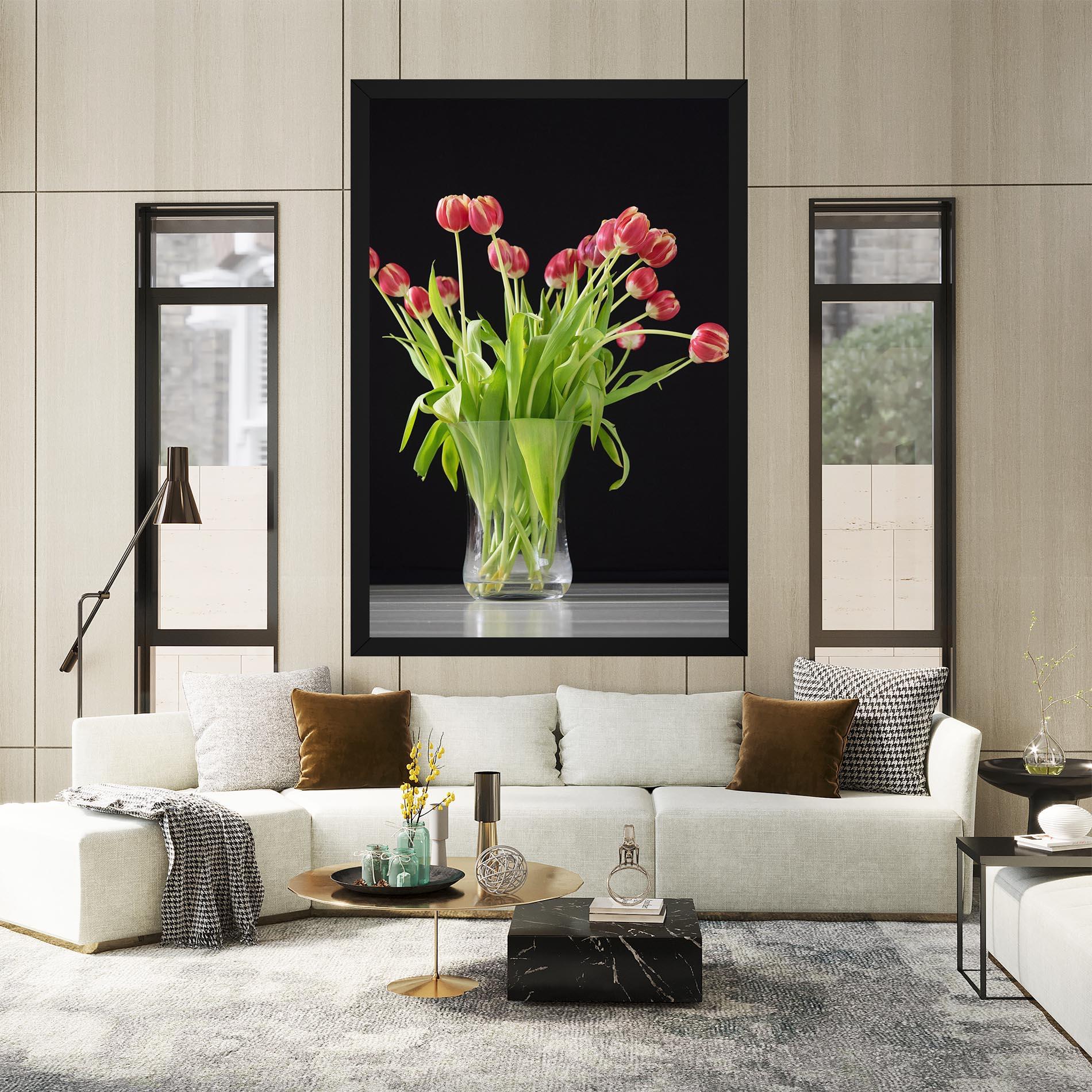 Vászonkép Tiny Tulips Vase mockup 2