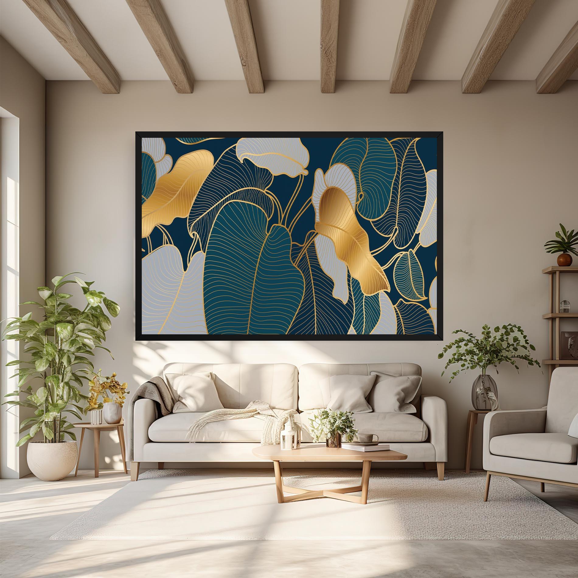 Vászonkép Golden Leaves mockup 6