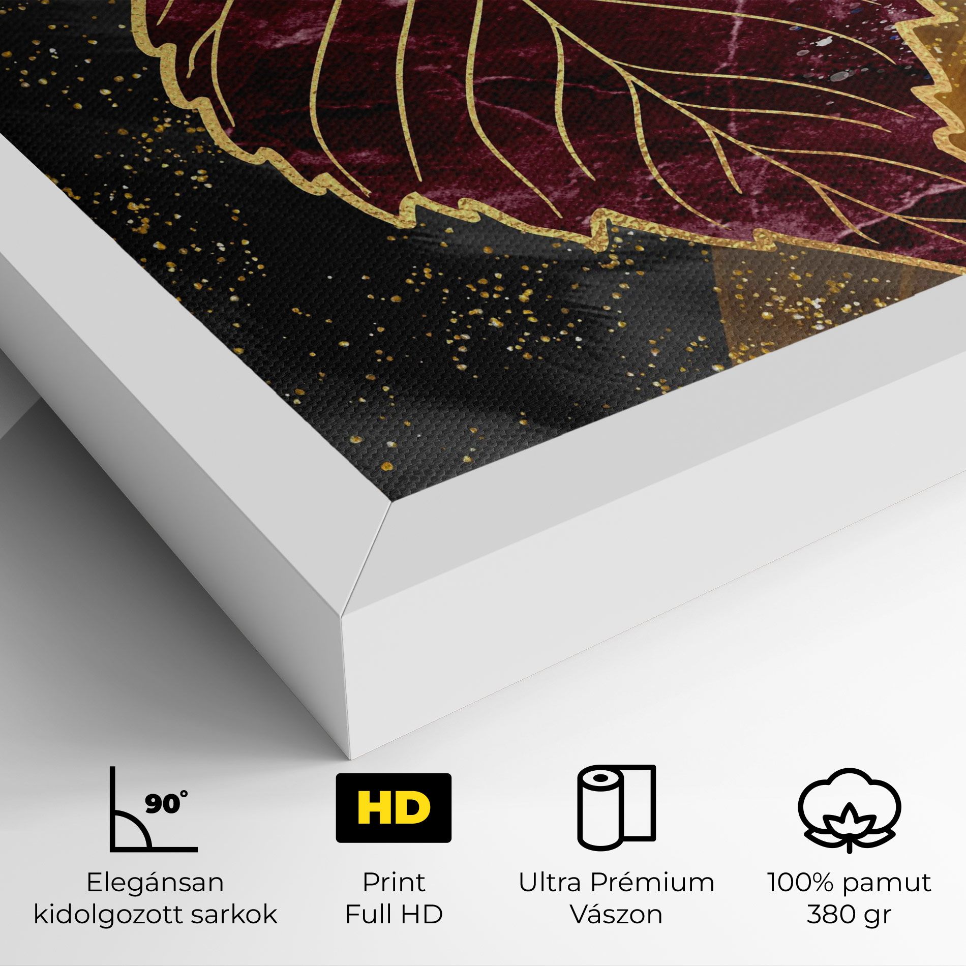 Golden Leaves Red mockup 4