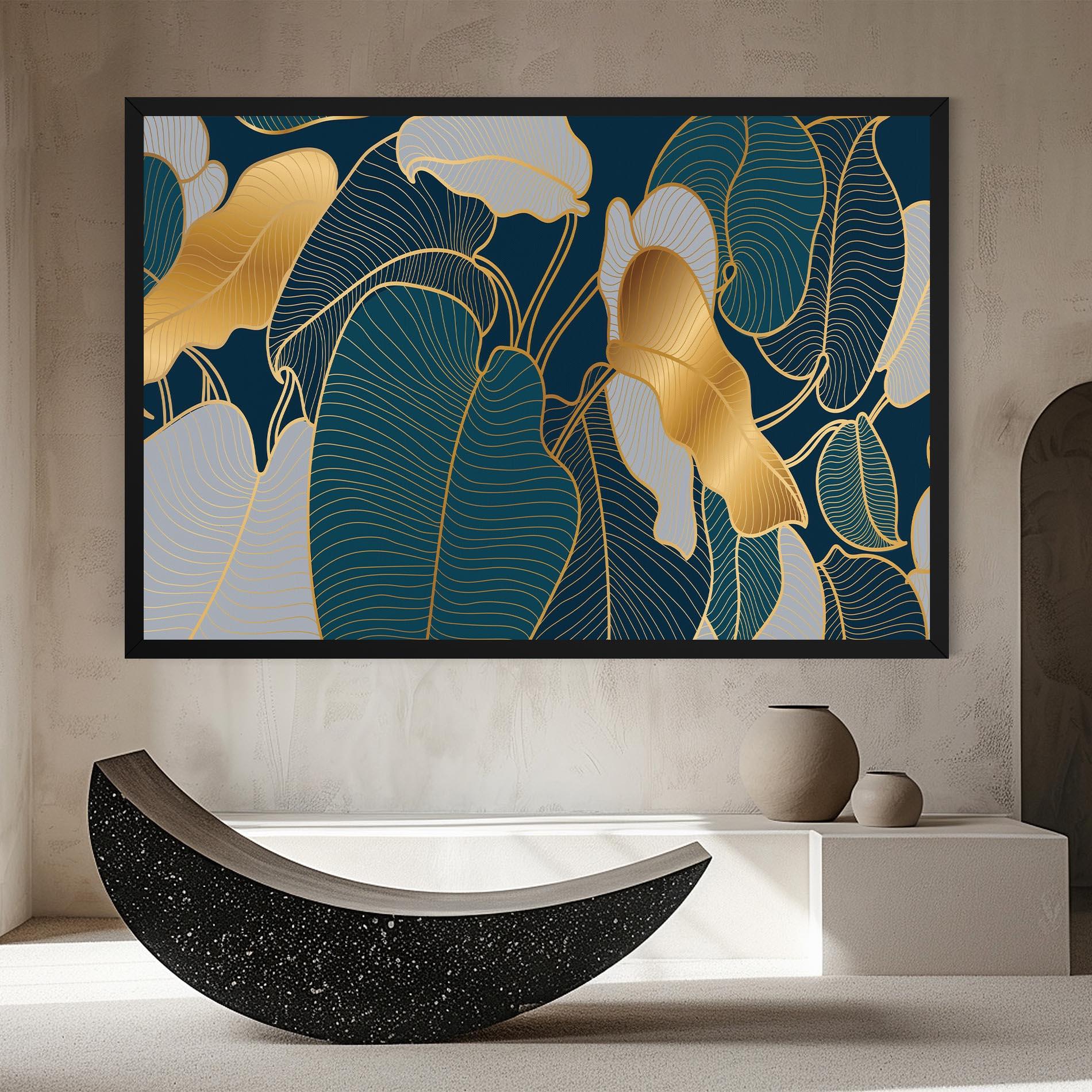 Vászonkép Golden Leaves mockup 8