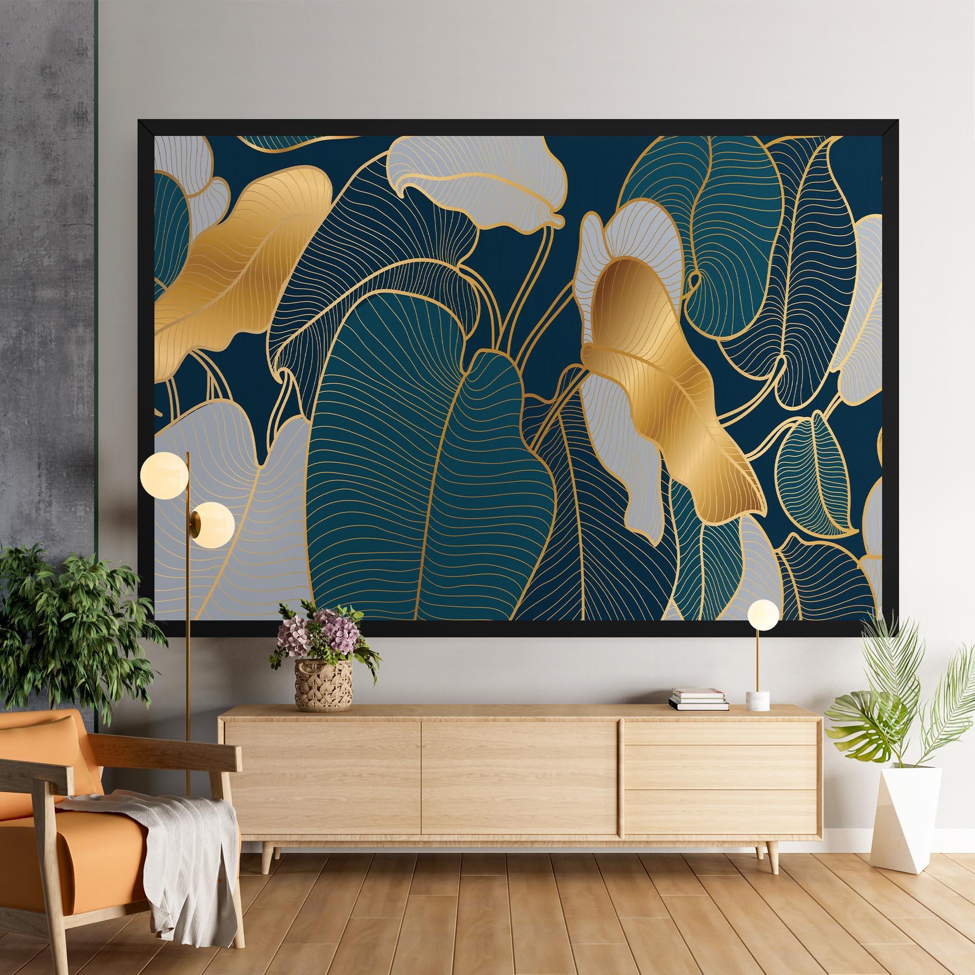 Vászonkép Golden Leaves mockup 9