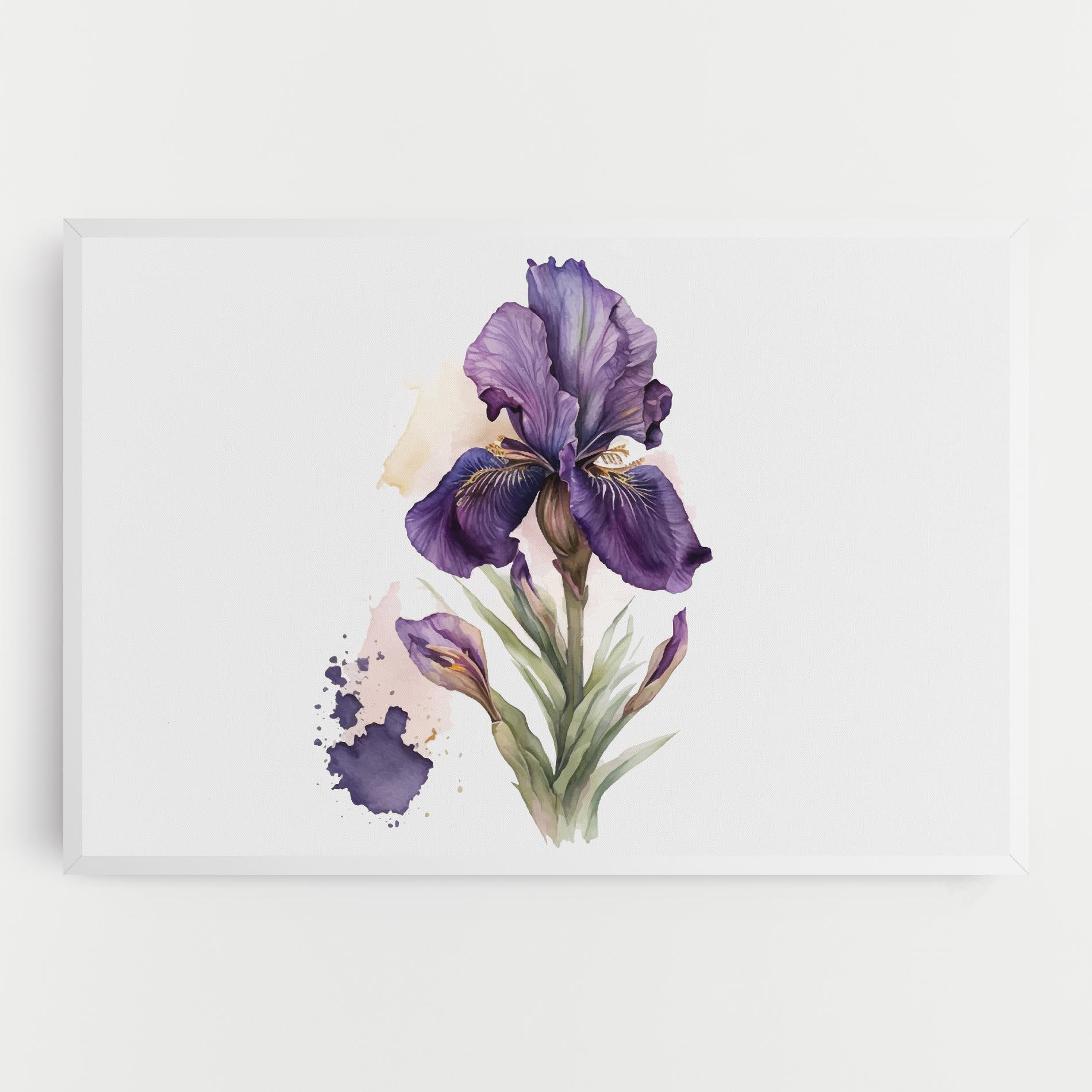 Vászonkép Beautiful Purple Iris mockup 0