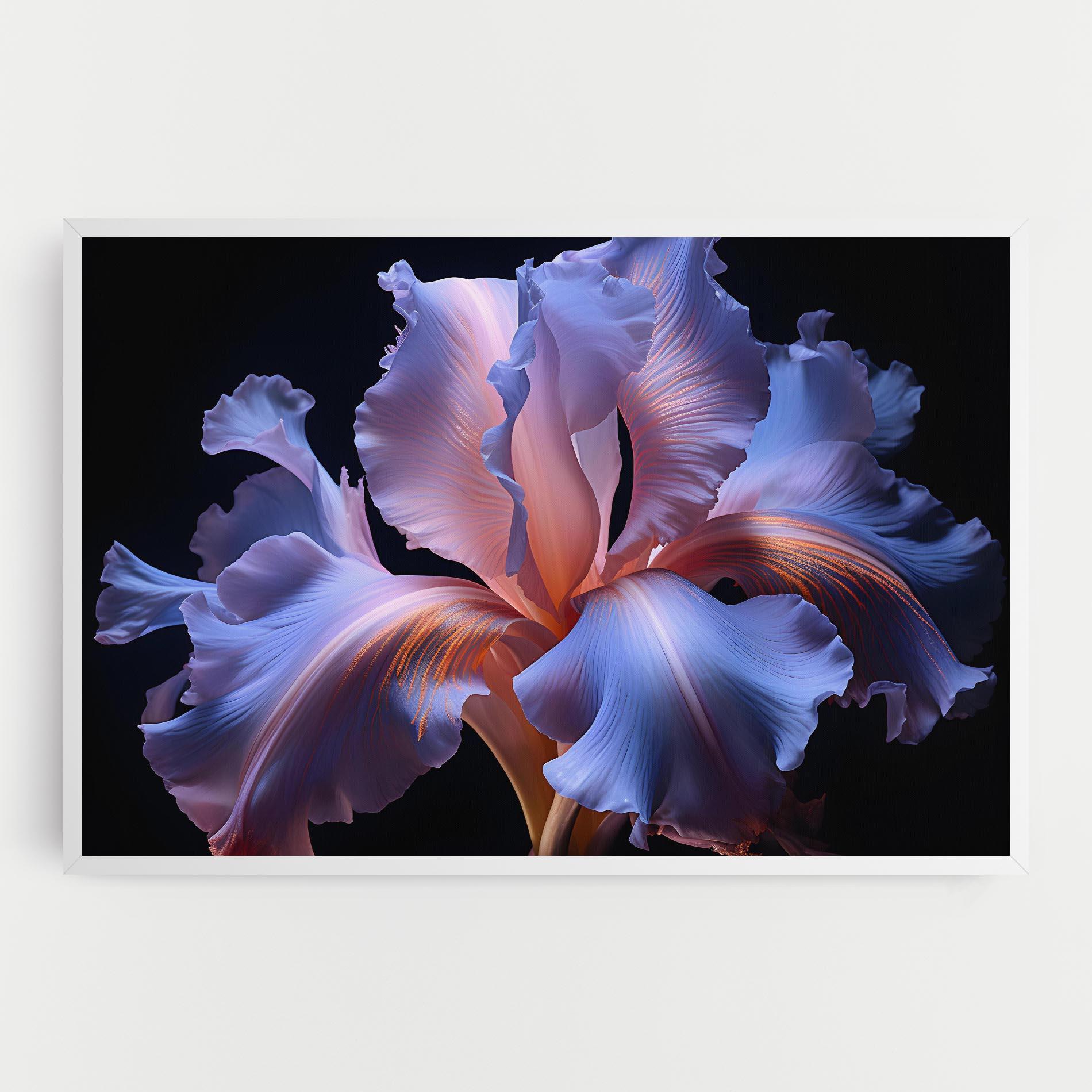Vászonkép Elegant Iris On Black mockup 0