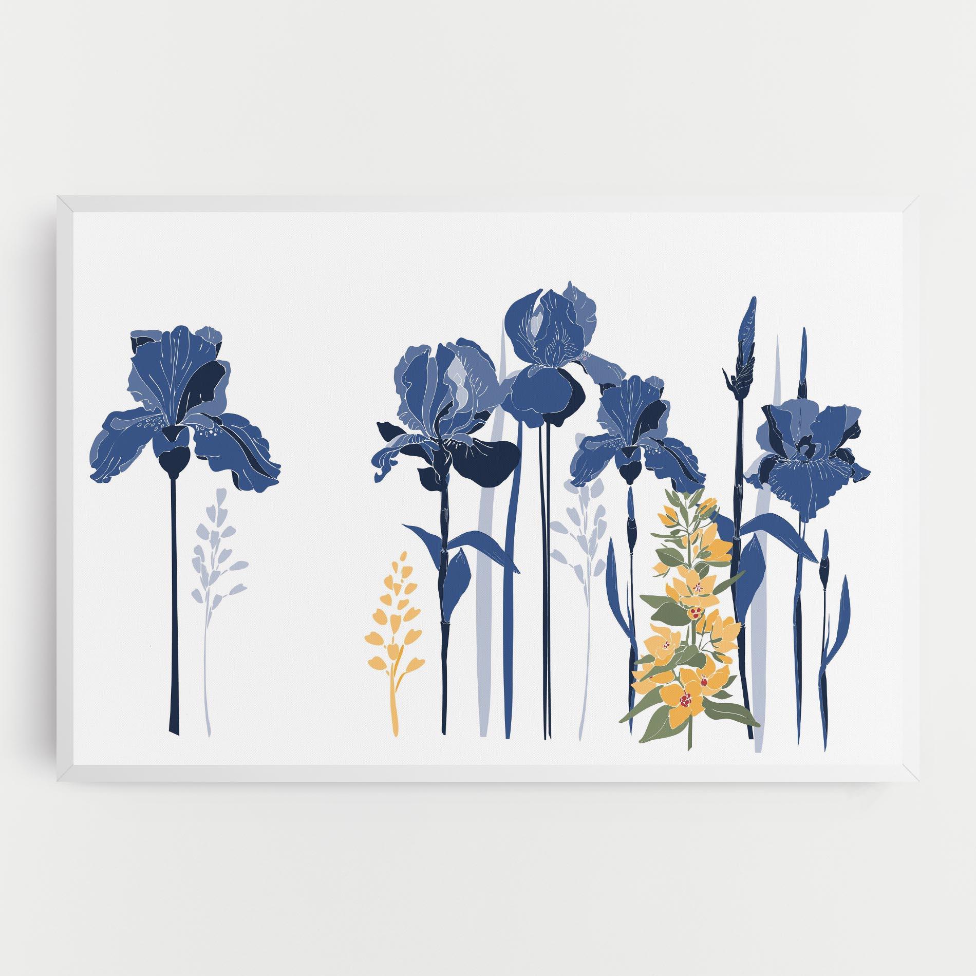 Vászonkép Iris Blue Art mockup 0
