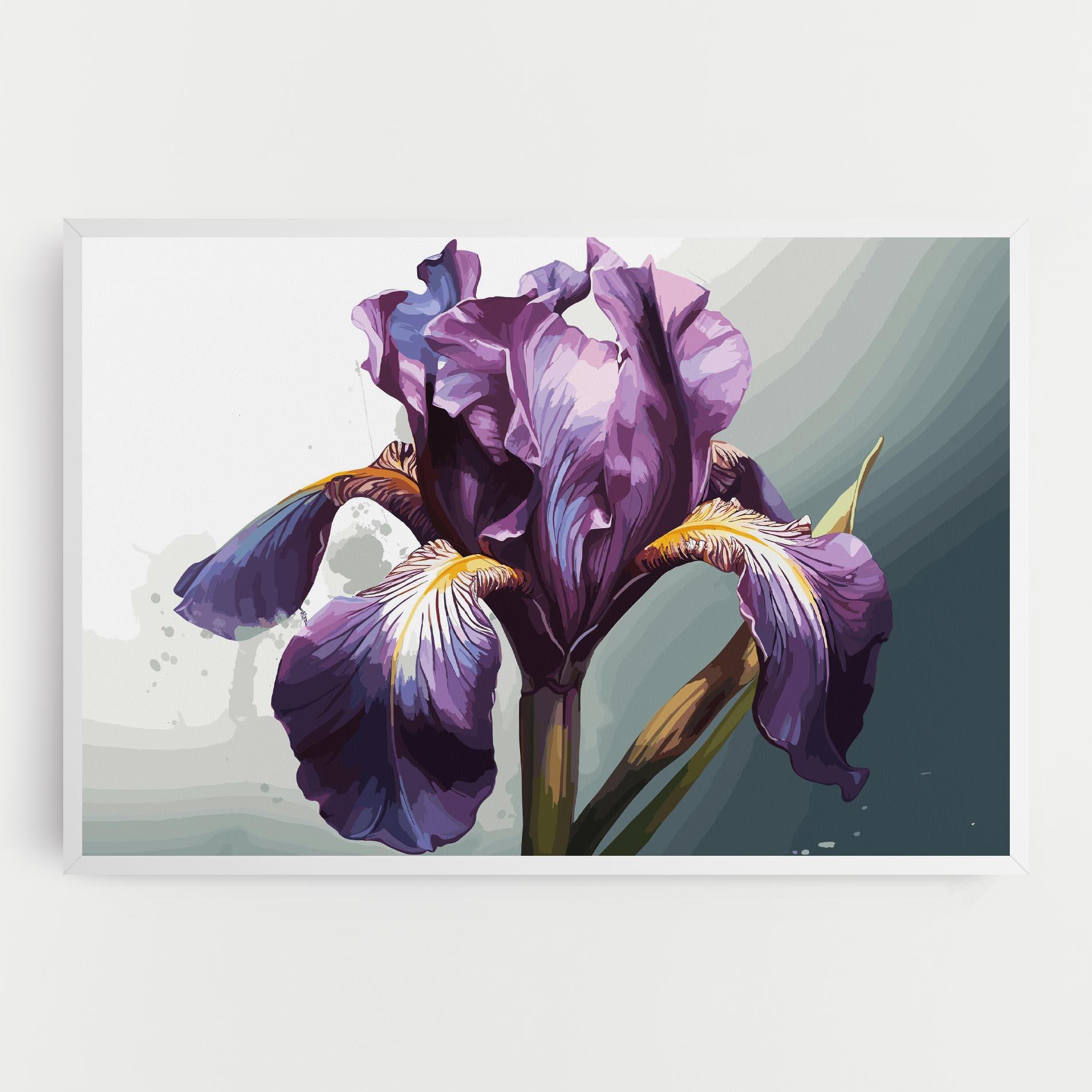 Vászonkép Purple Blue Iris mockup 0