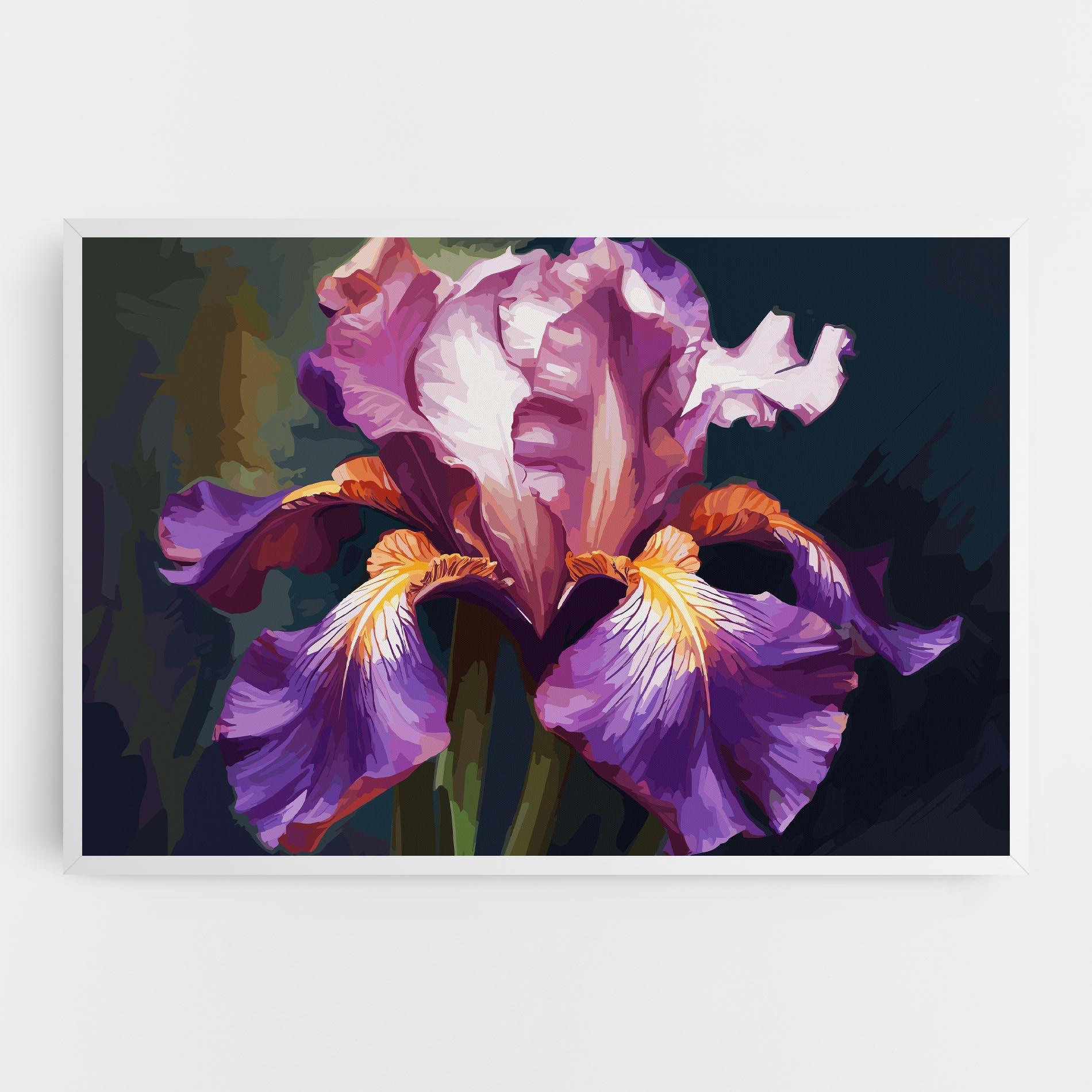 Vászonkép Purple Orange Iris Art mockup 0