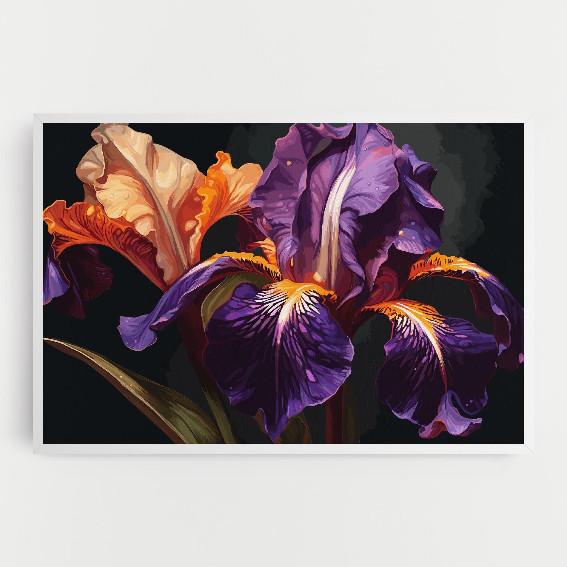 Vászonkép Purple Orange Iris mockup 0