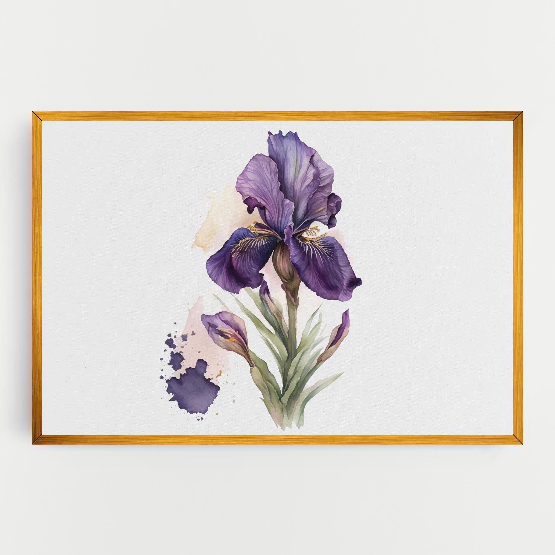 Vászonkép Beautiful Purple Iris mockup 0