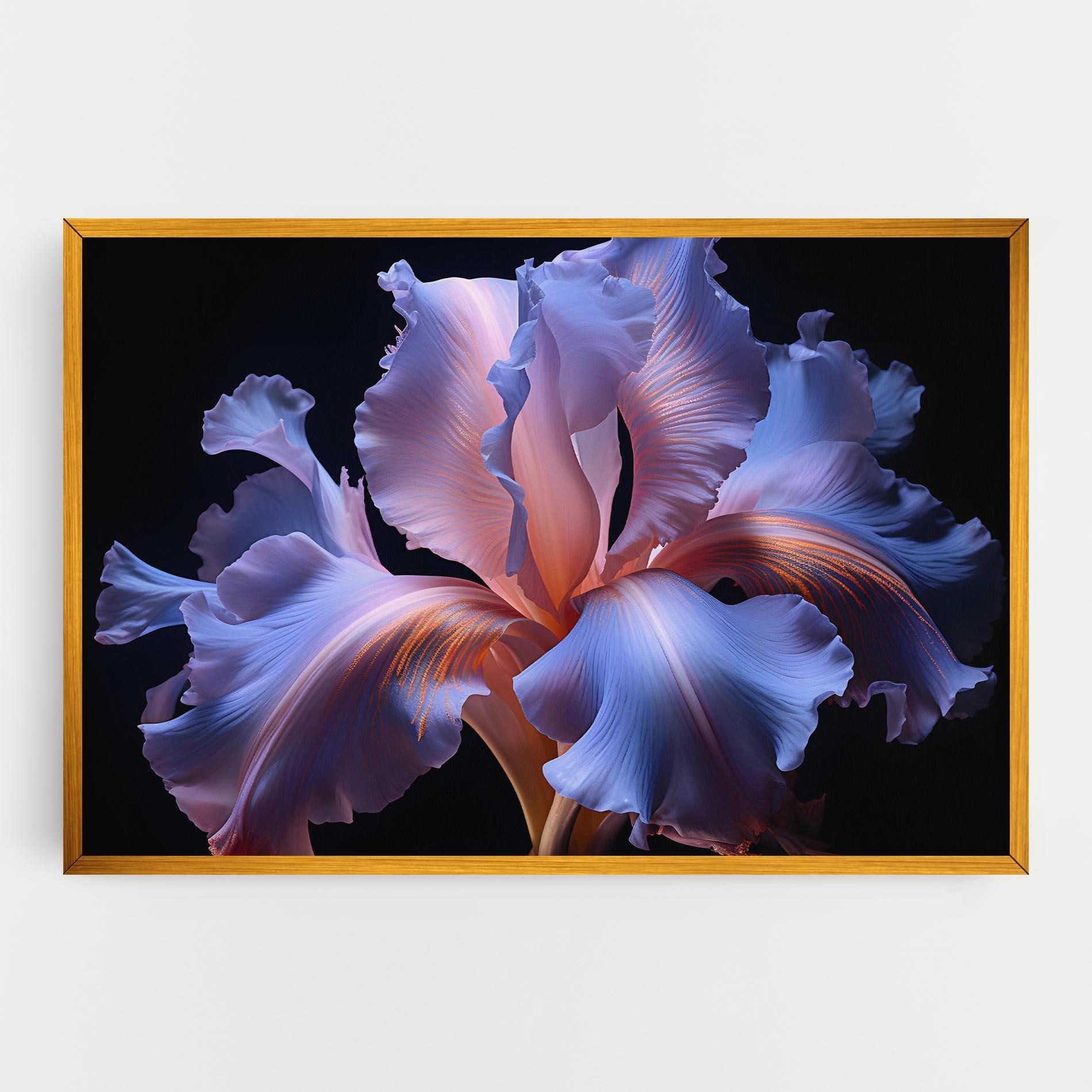 Vászonkép Elegant Iris On Black mockup 0