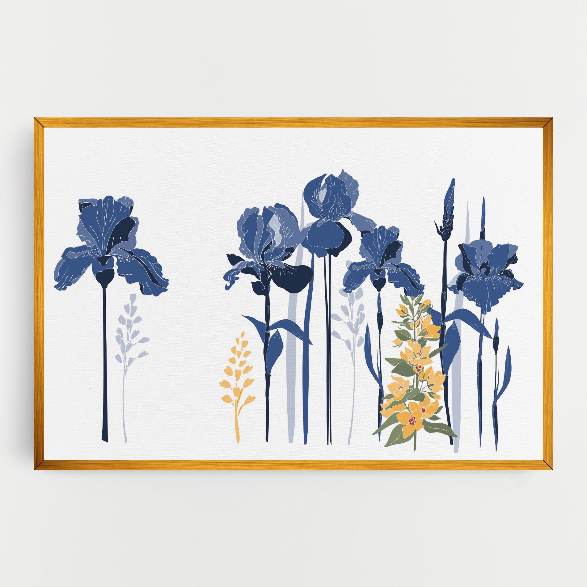 Vászonkép Iris Blue Art mockup 0