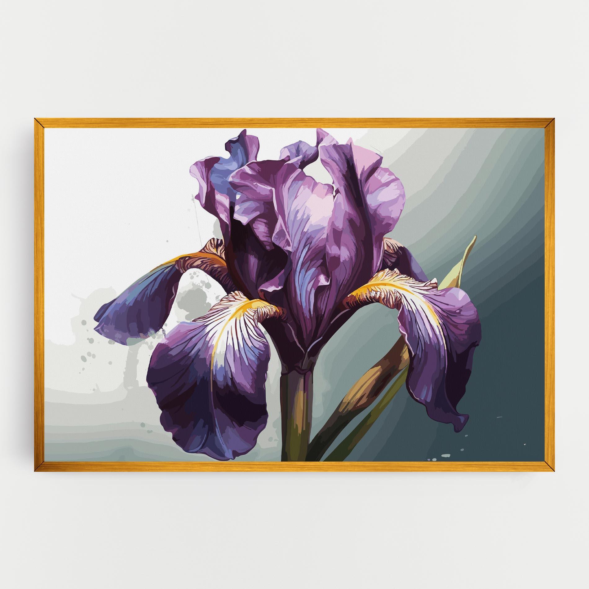 Vászonkép Purple Blue Iris mockup 0