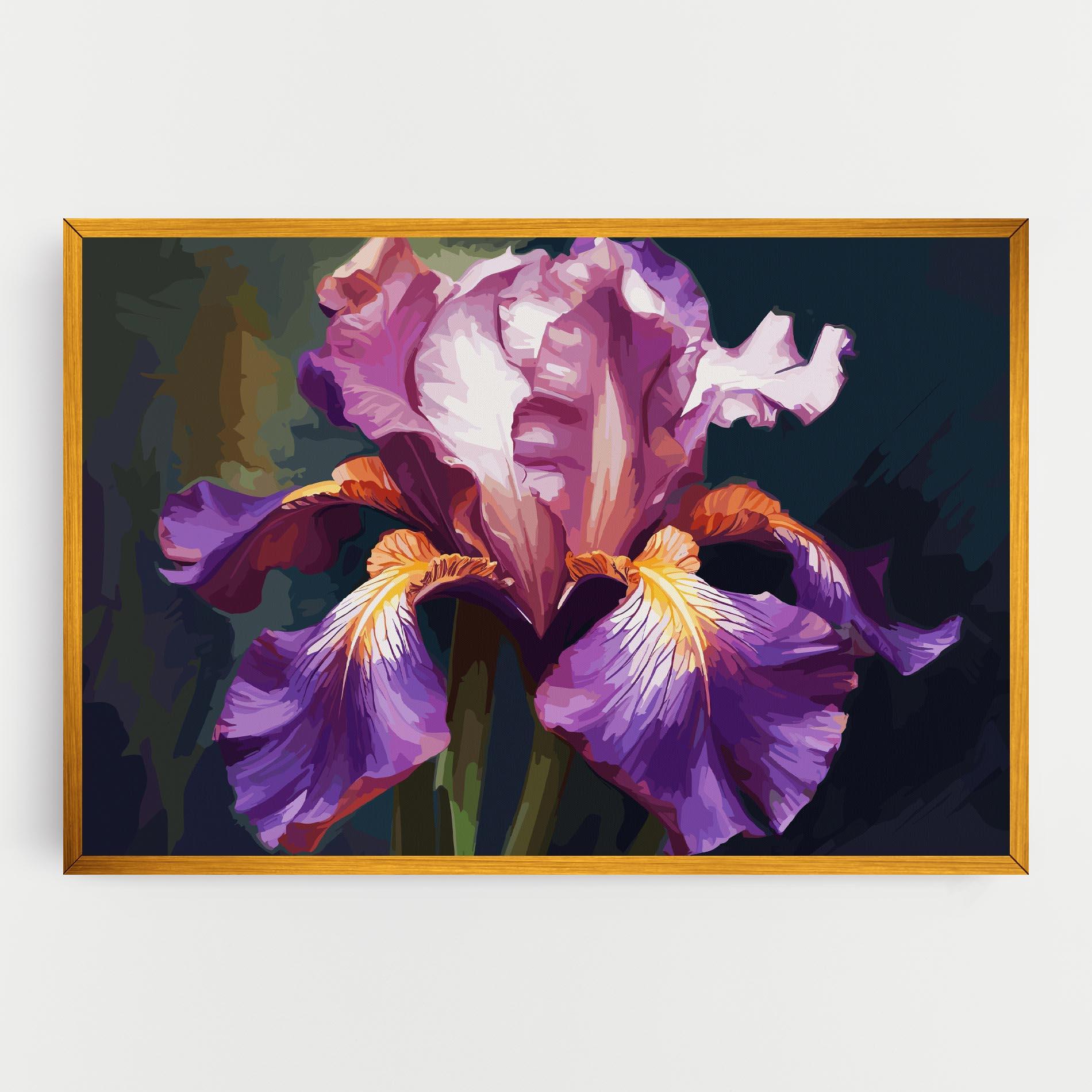 Vászonkép Purple Orange Iris Art mockup 0