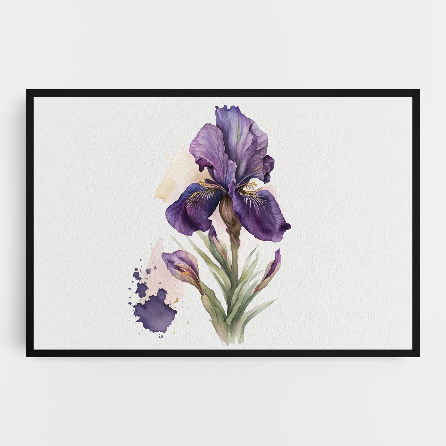 Vászonkép Beautiful Purple Iris mockup 0