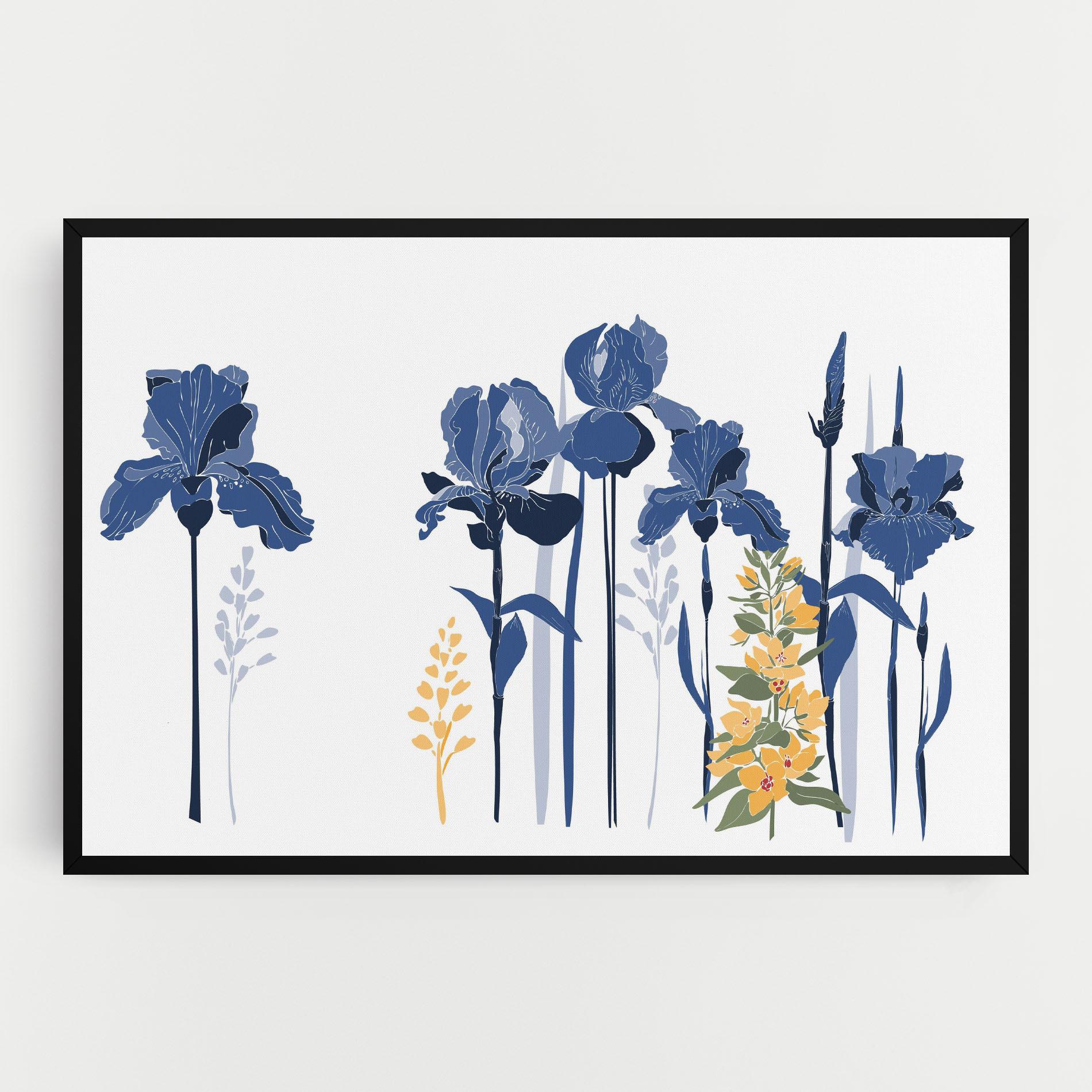 Vászonkép Iris Blue Art mockup 0