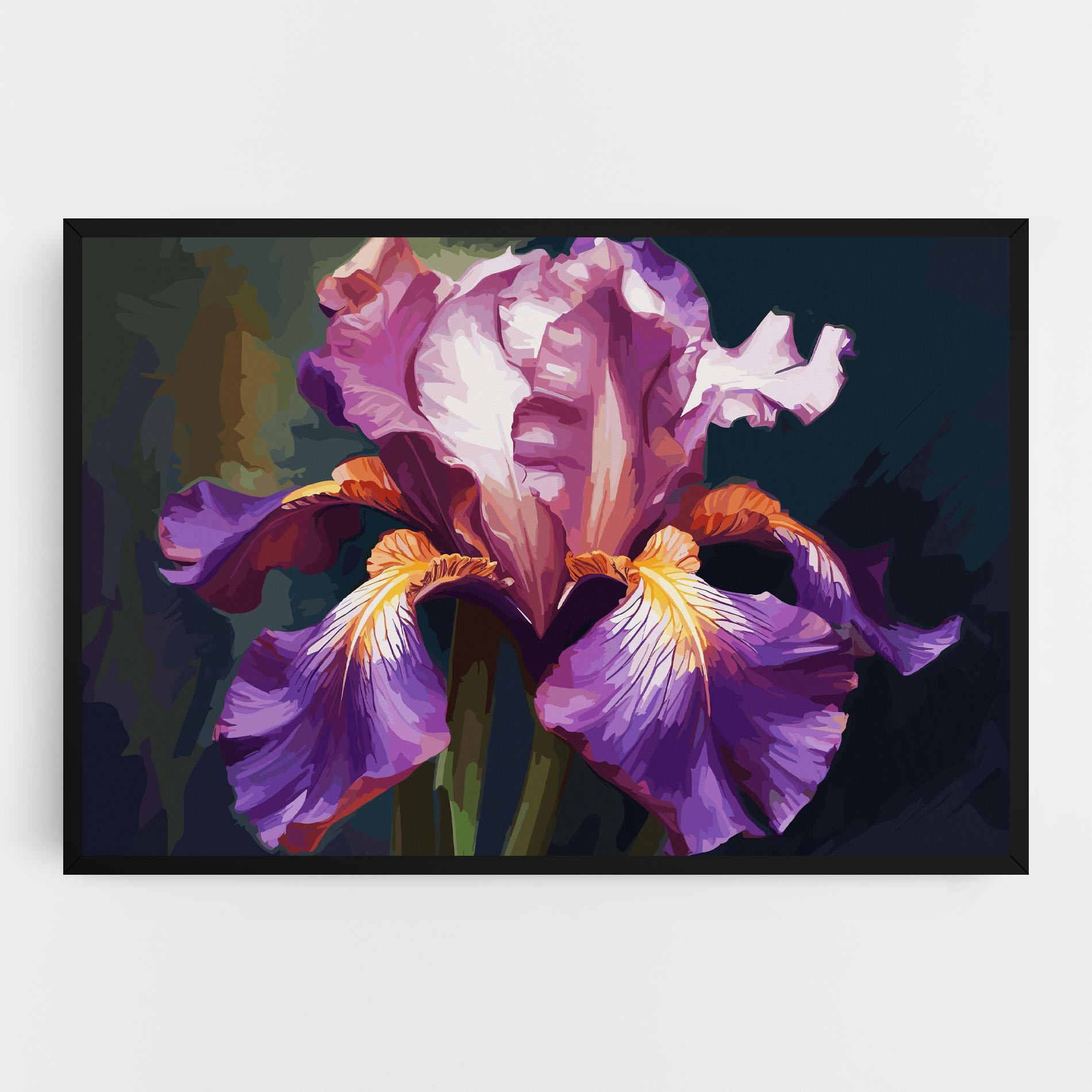 Vászonkép Purple Orange Iris Art mockup 0