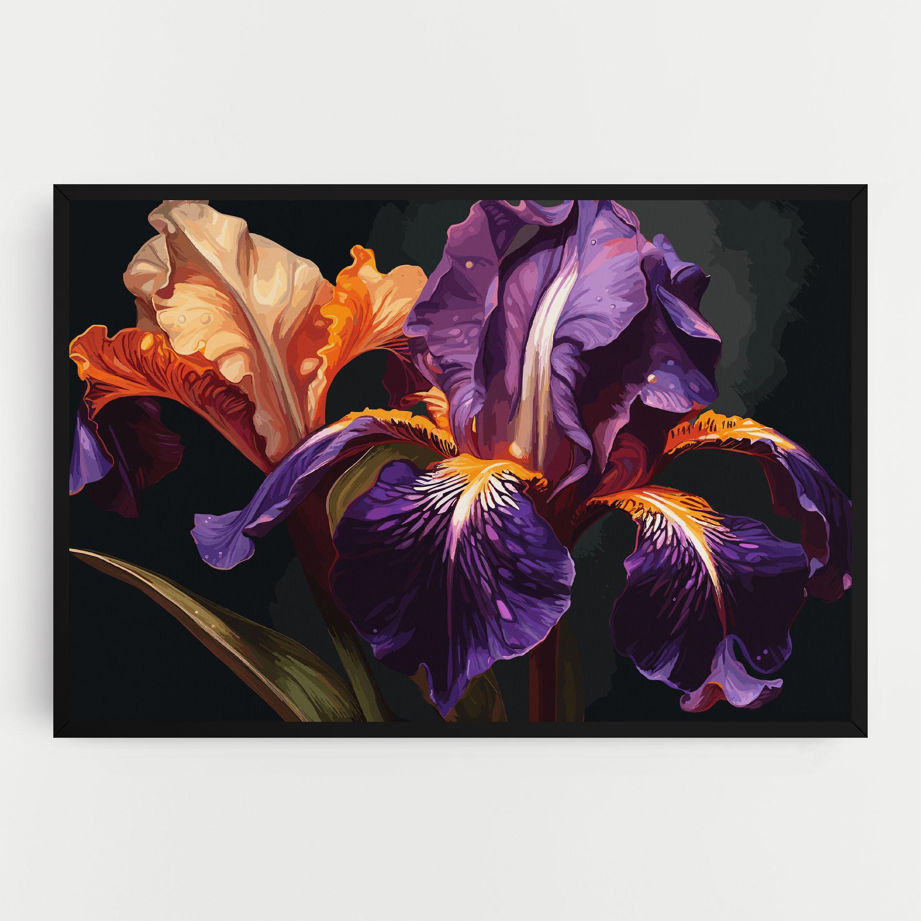Vászonkép Purple Orange Iris mockup 0
