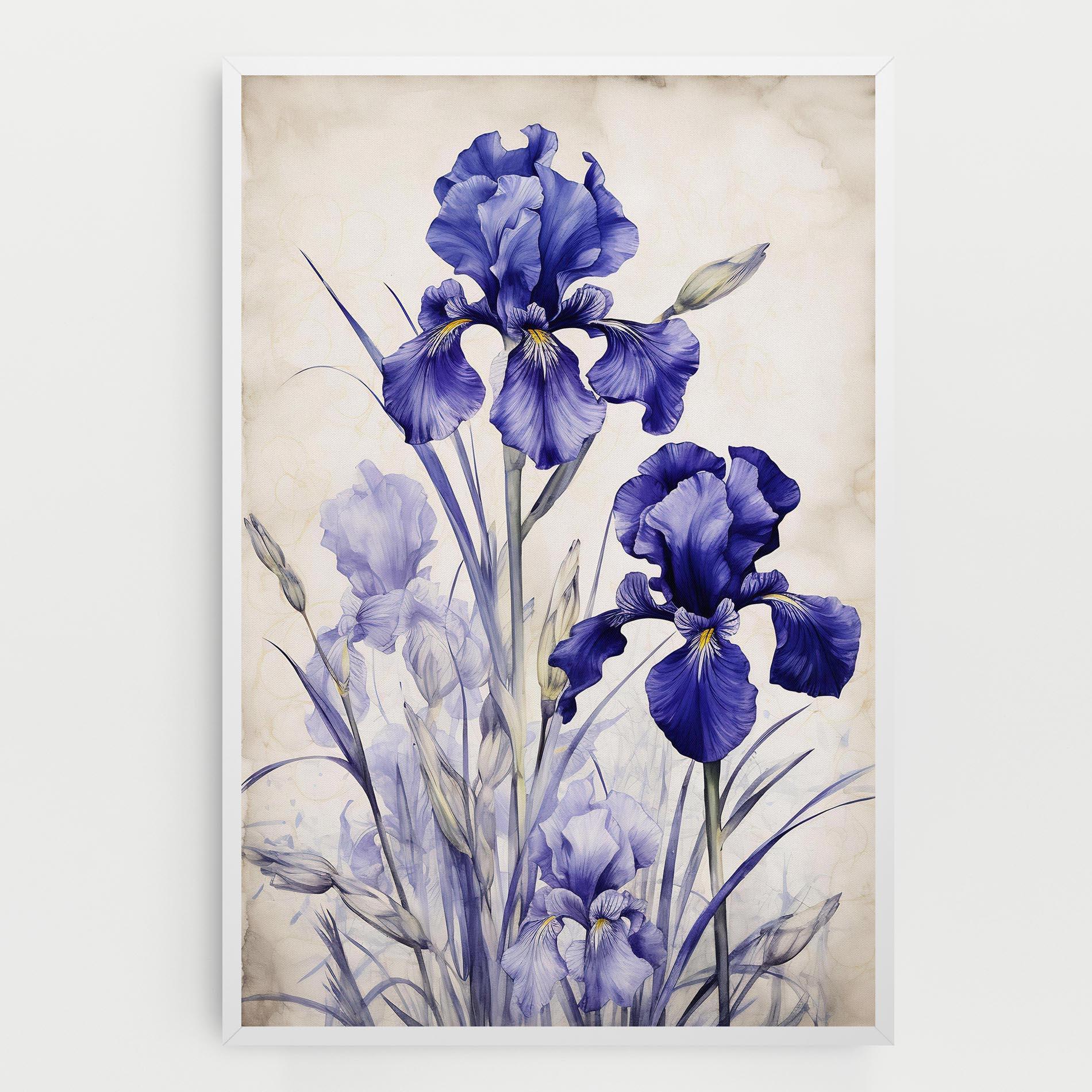 Vászonkép Irises Painting mockup 0