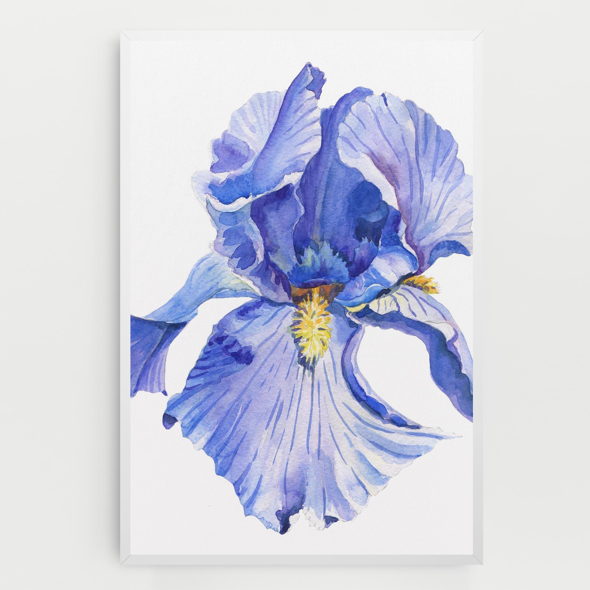 Vászonkép Purple Iris On White mockup 0