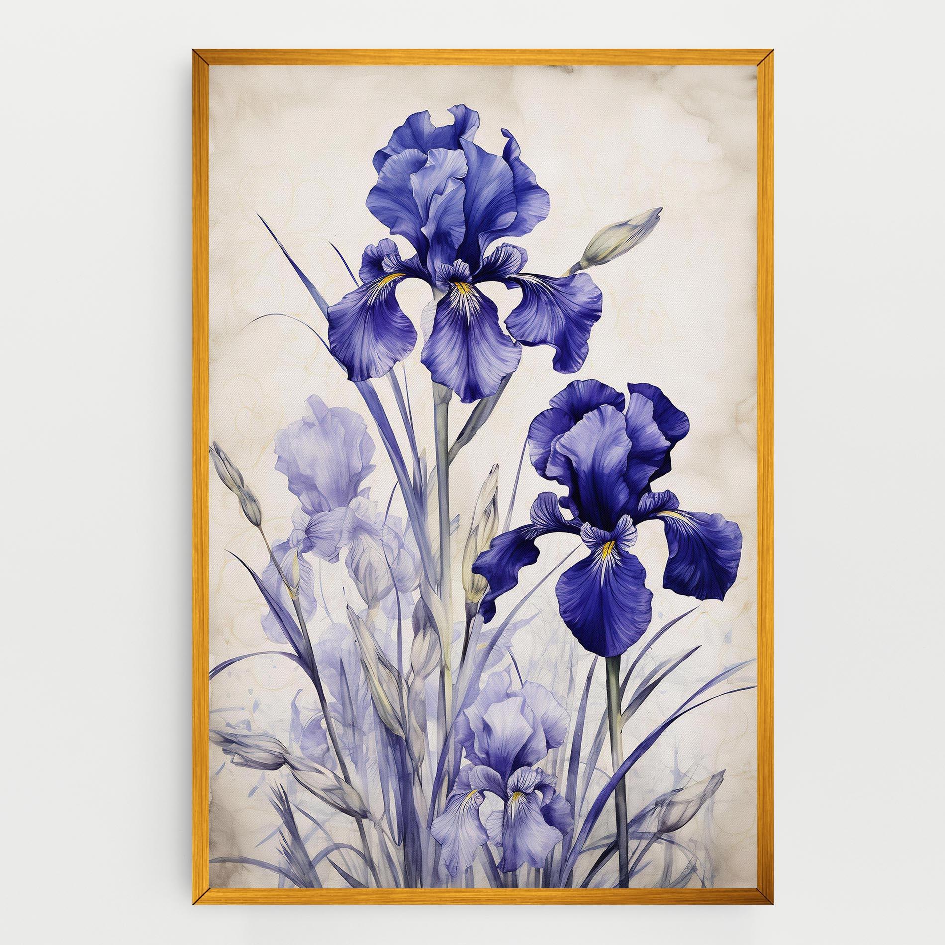 Vászonkép Irises Painting mockup 0