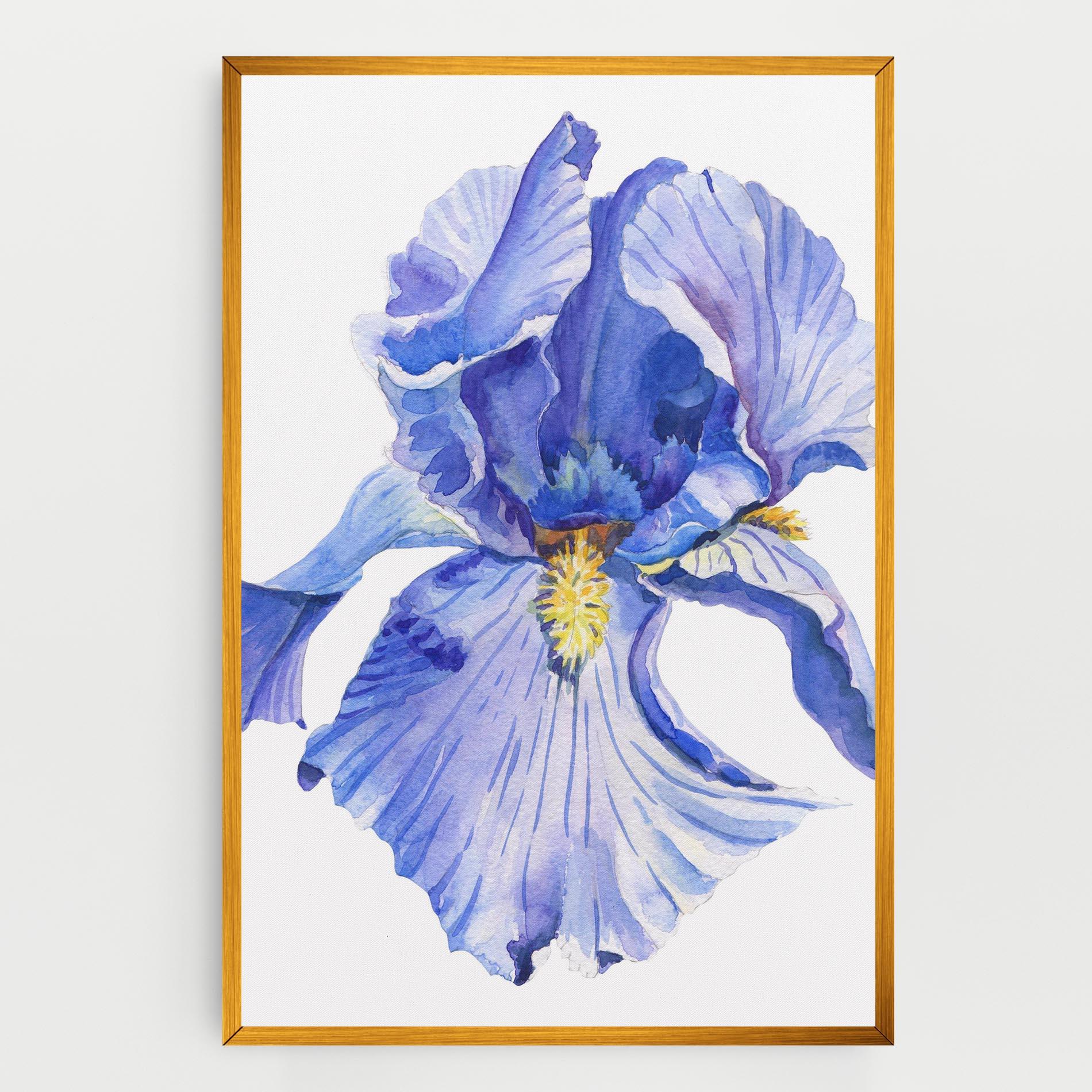 Vászonkép Purple Iris On White mockup 0