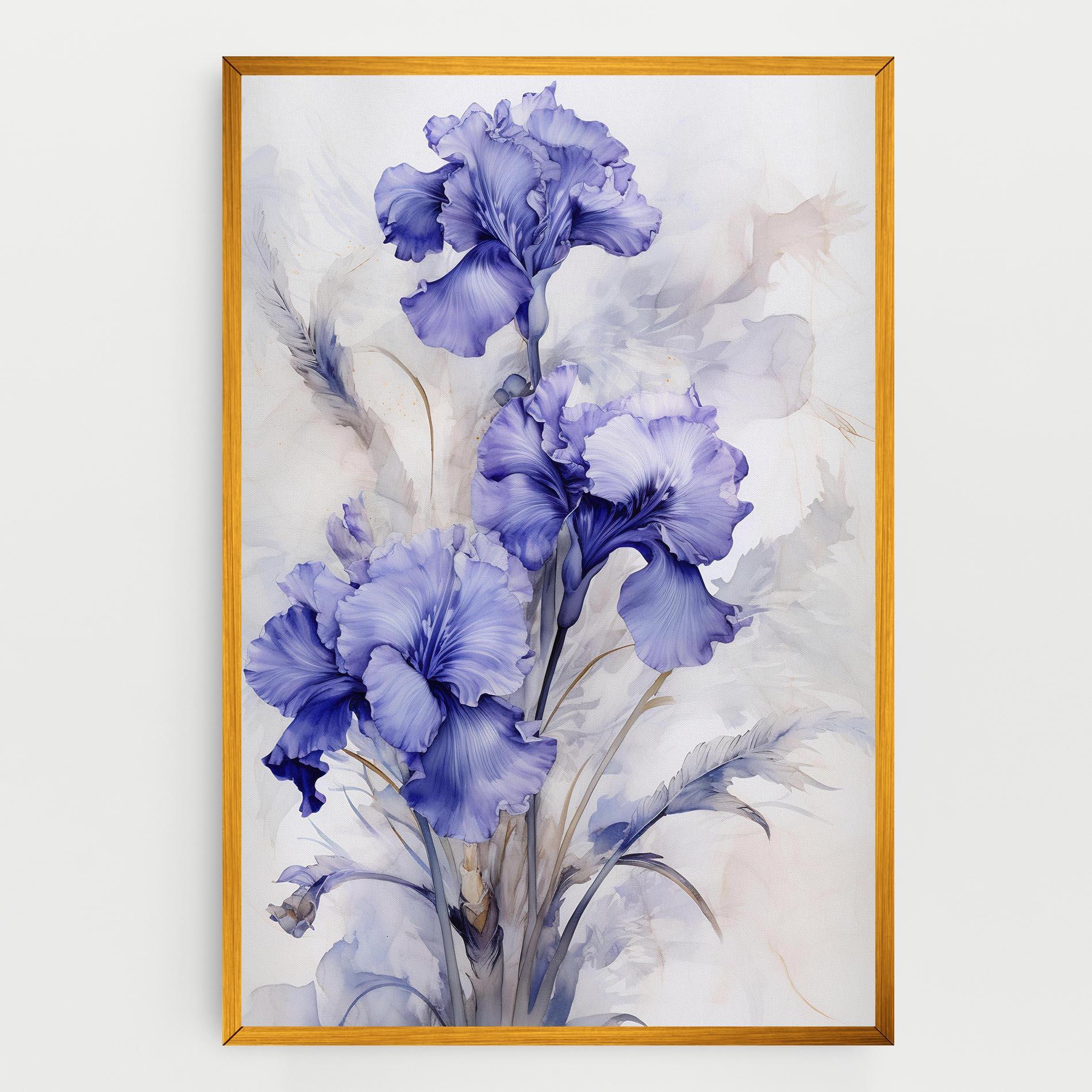 Vászonkép Purple Iris Painting mockup 0
