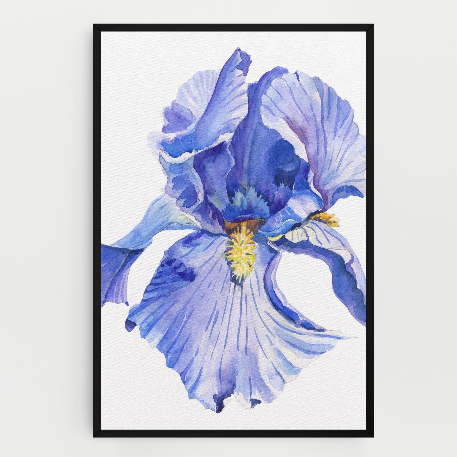 Vászonkép Purple Iris On White mockup 0