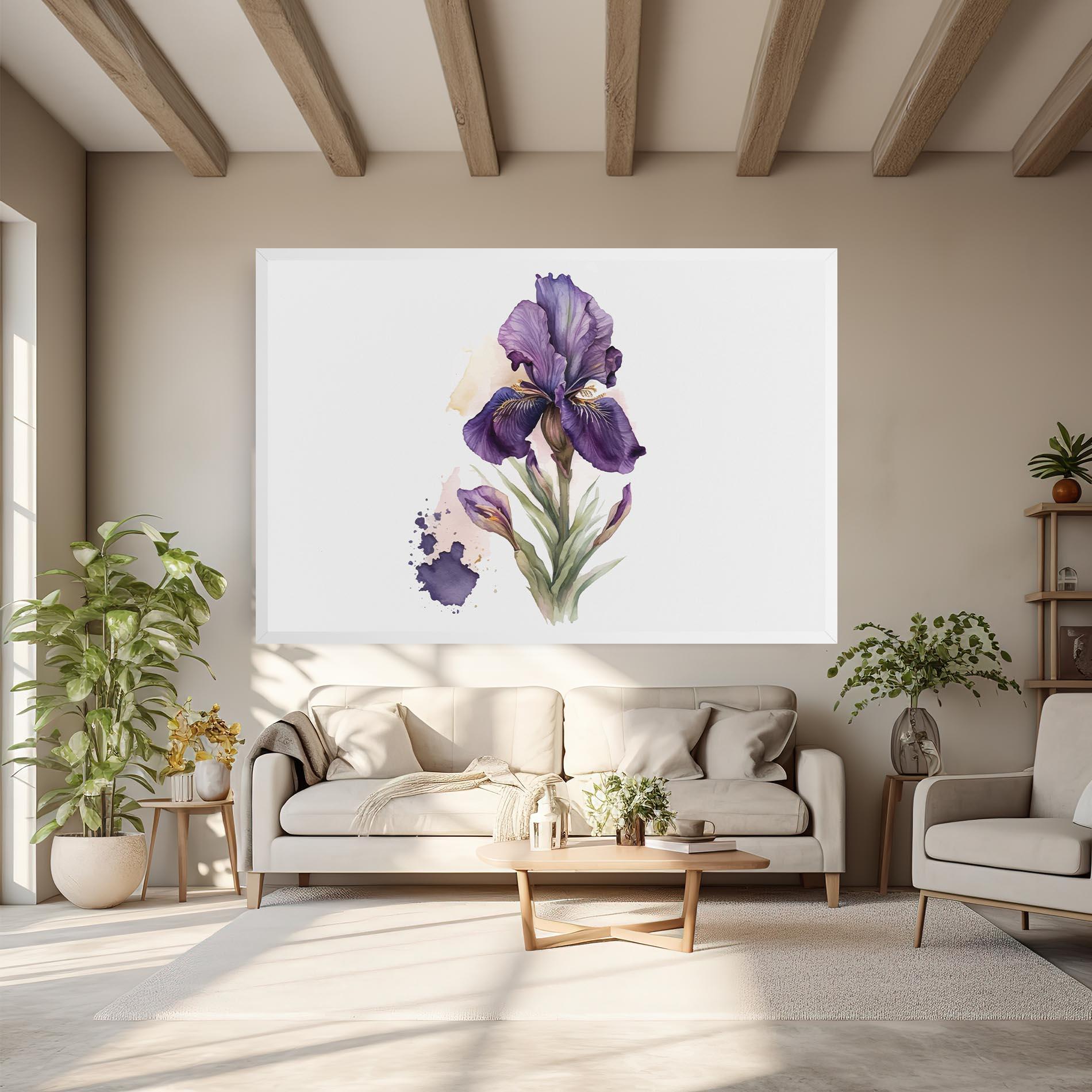Vászonkép Beautiful Purple Iris mockup 6