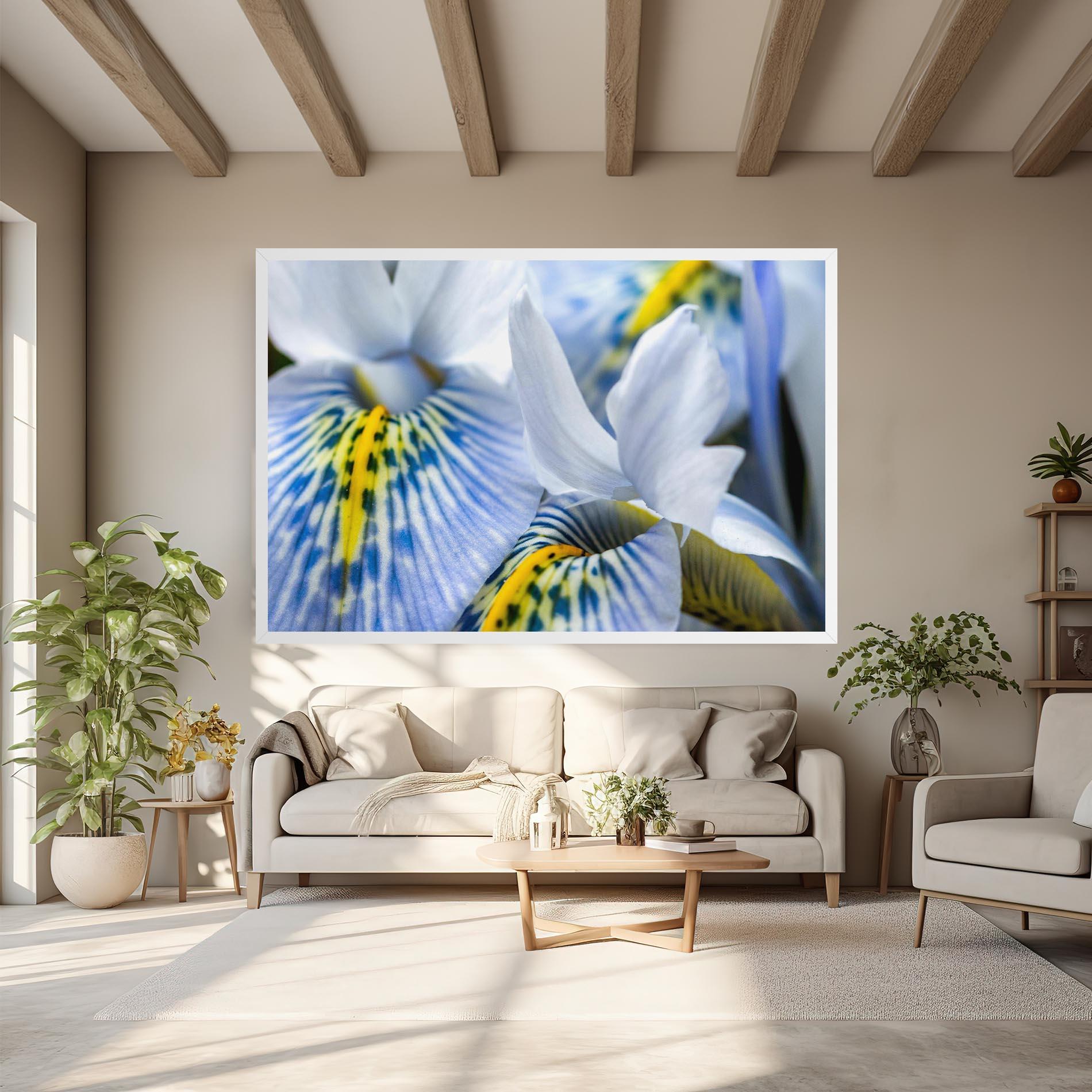 Vászonkép Blue Yellow Iris mockup 6
