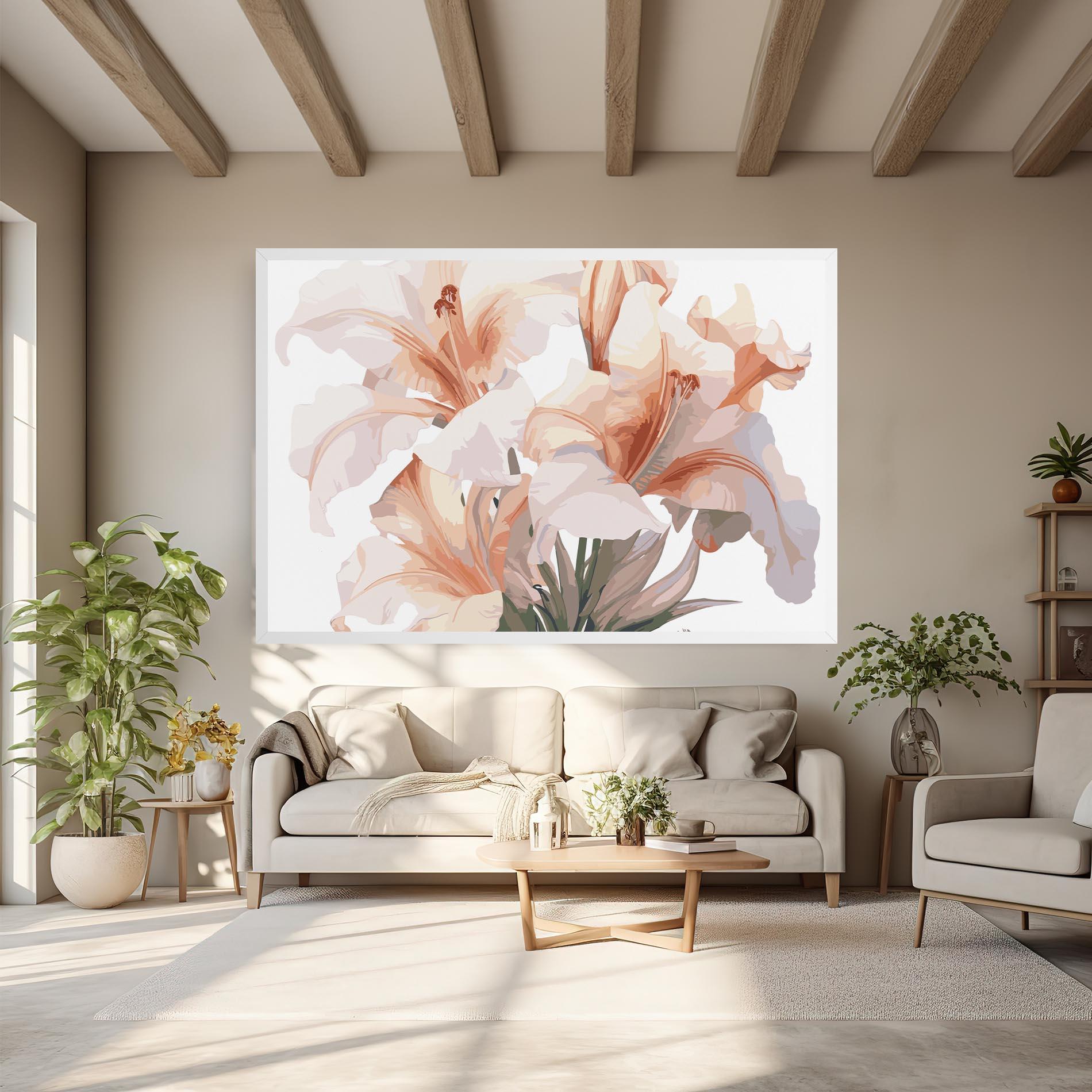 Vászonkép Light Orange Iris mockup 6