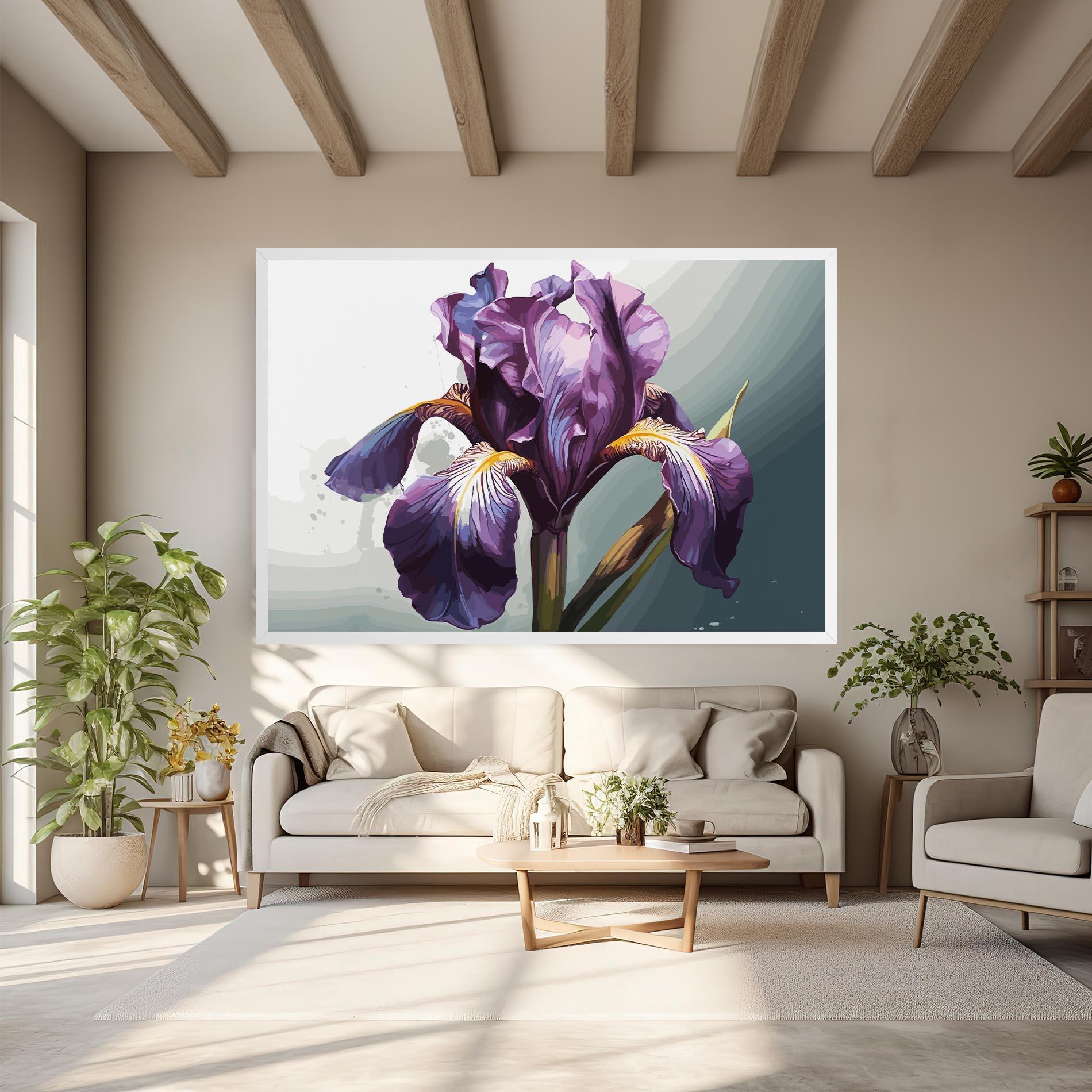 Vászonkép Purple Blue Iris mockup 6