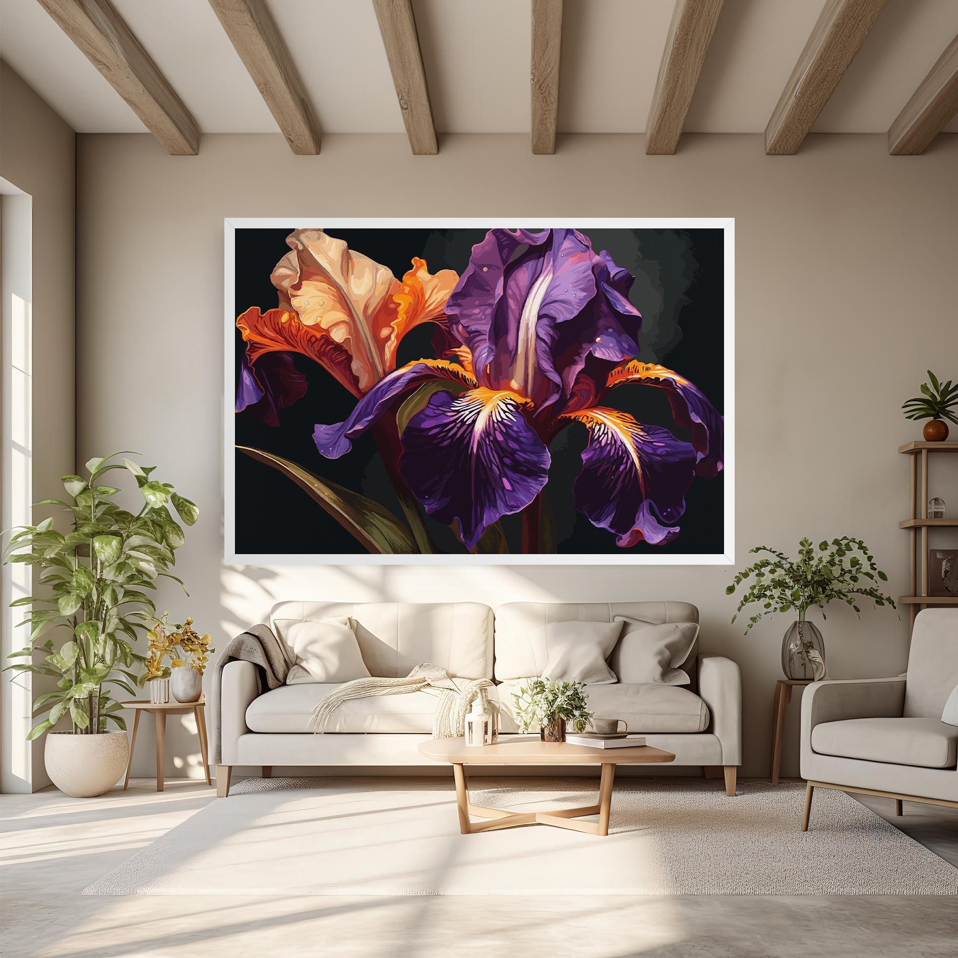 Vászonkép Purple Orange Iris mockup 6