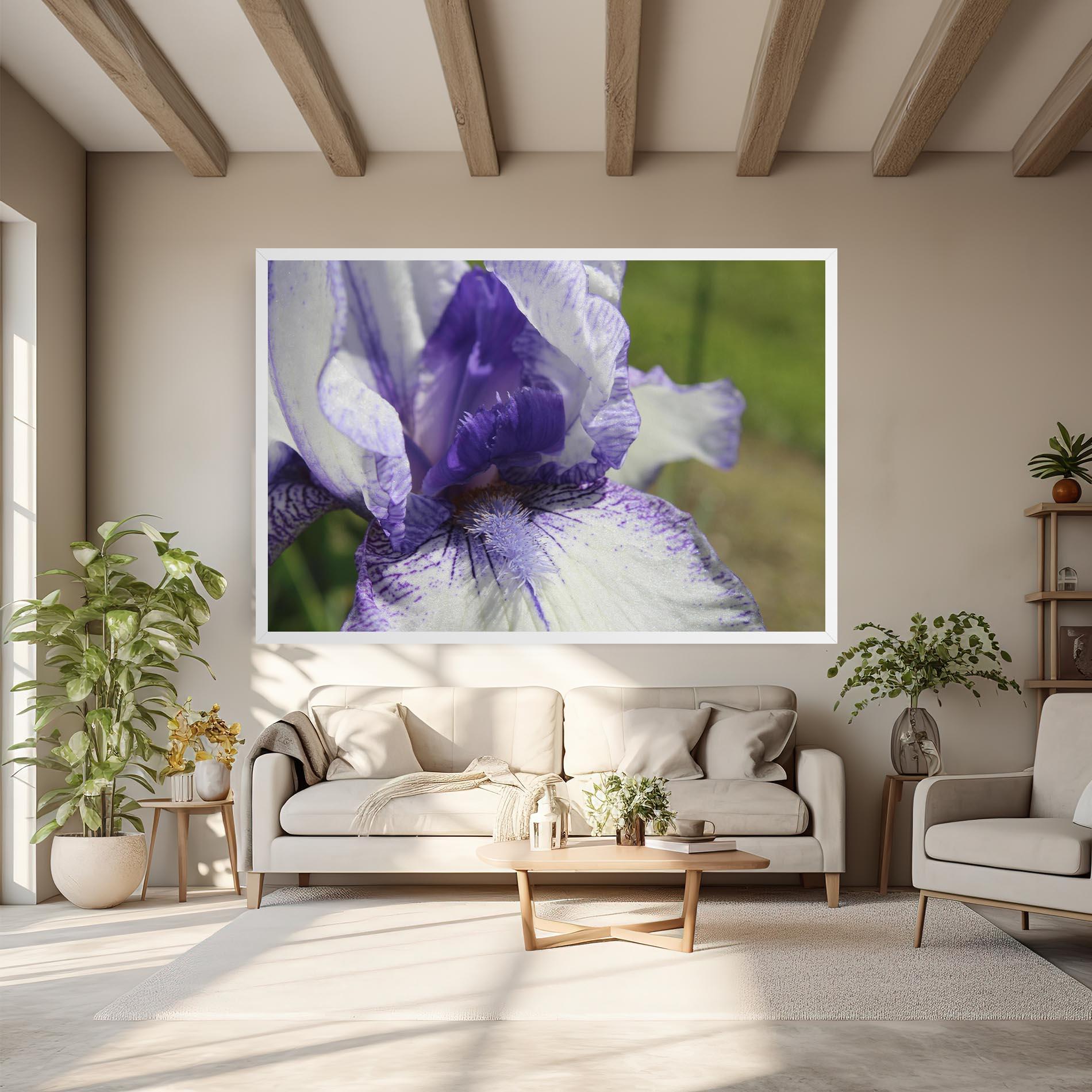 Vászonkép White Purple Iris mockup 6