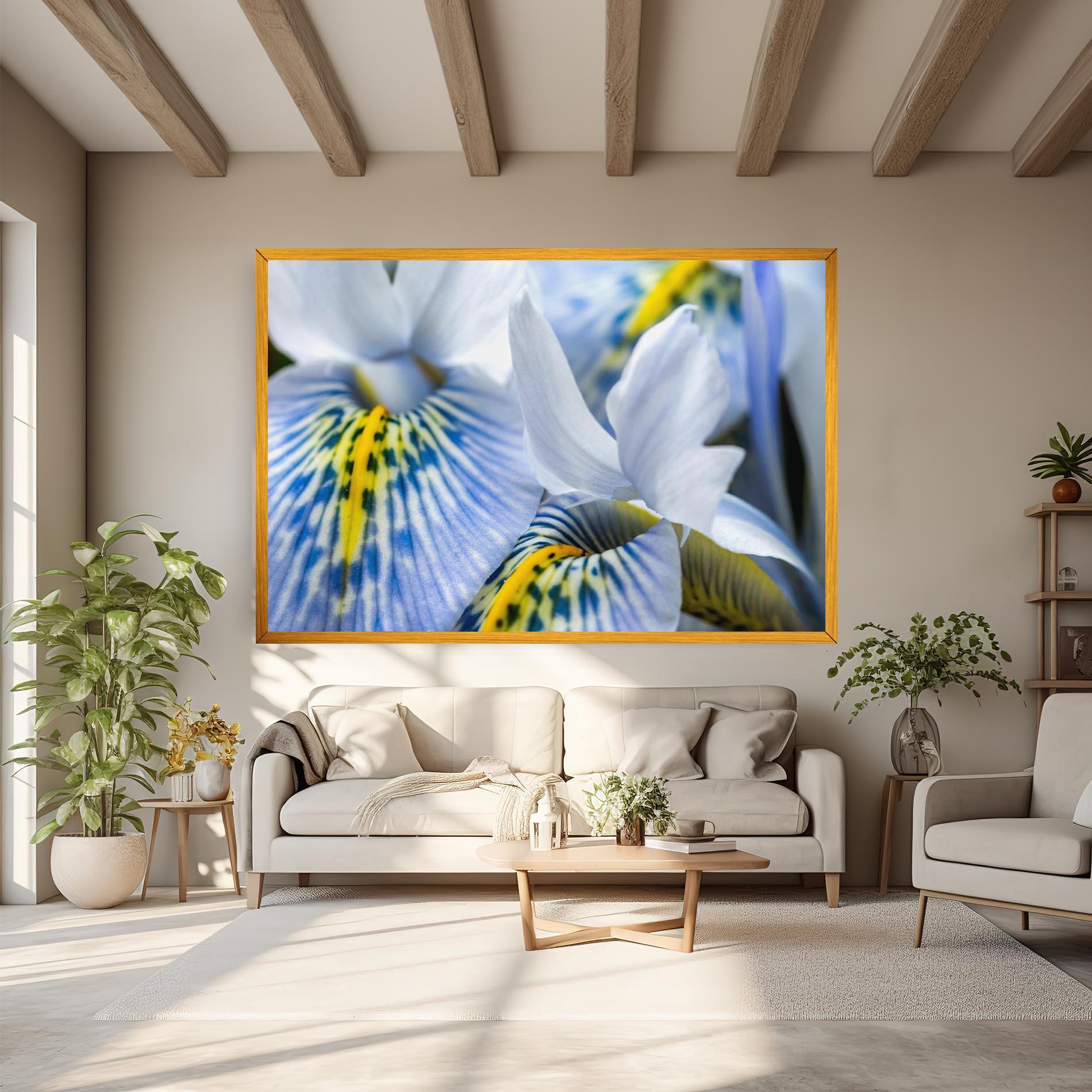 Vászonkép Blue Yellow Iris mockup 6