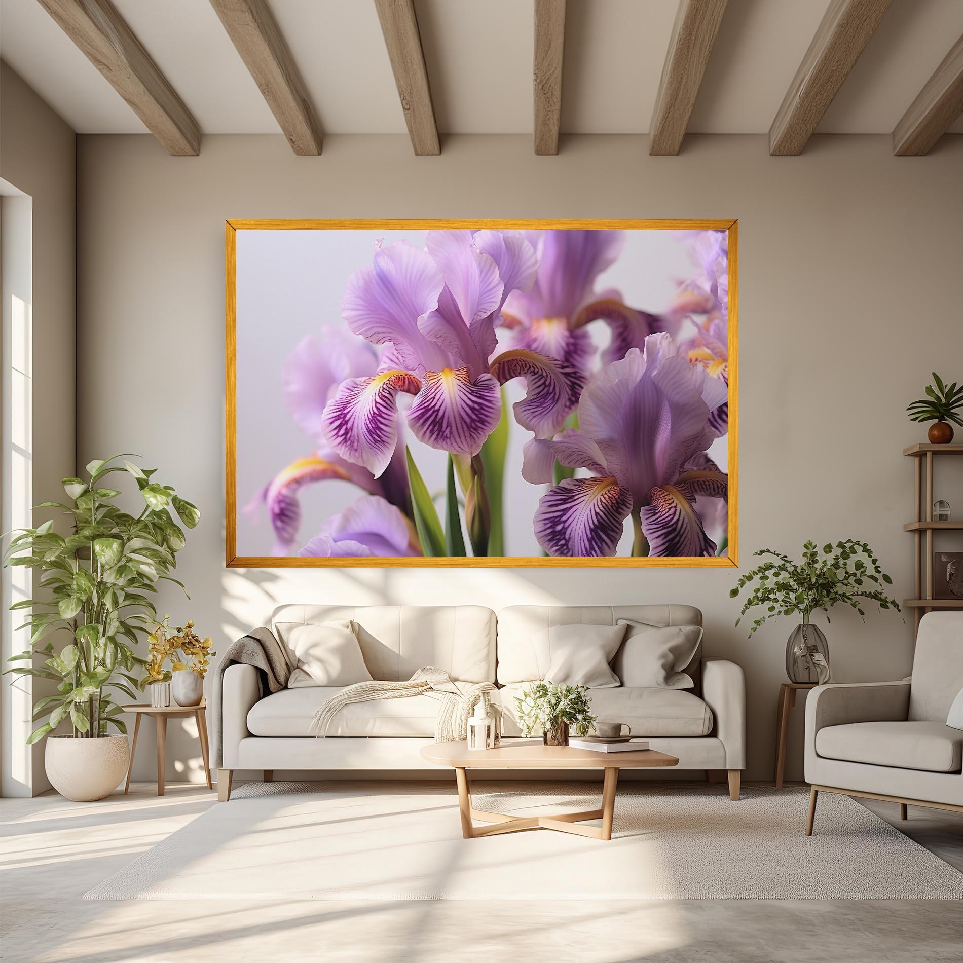 Vászonkép Iris In Vase mockup 6