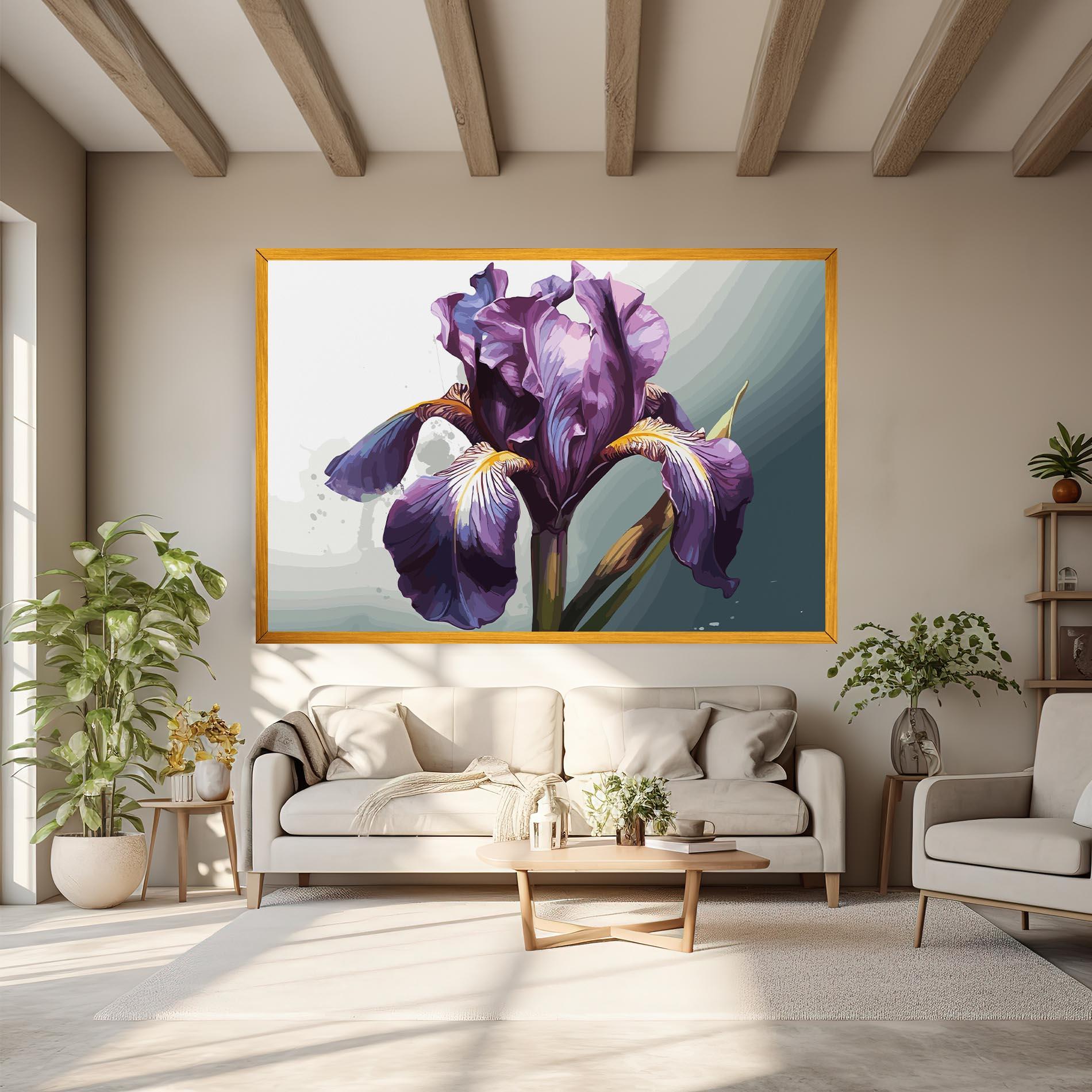 Vászonkép Purple Blue Iris mockup 6