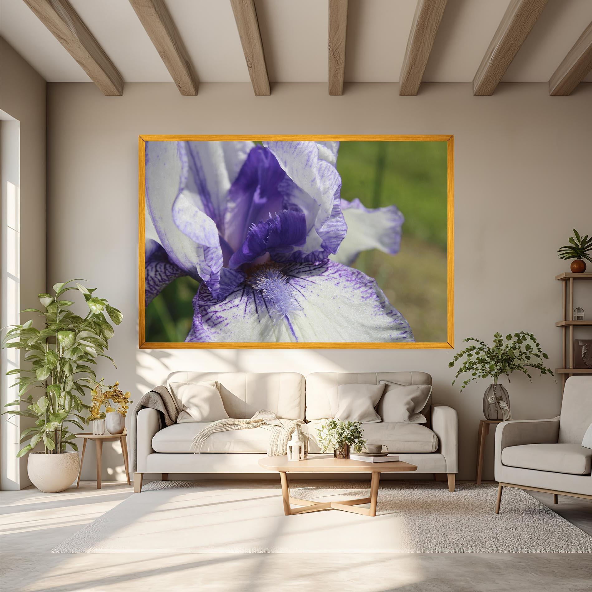 Vászonkép White Purple Iris mockup 6