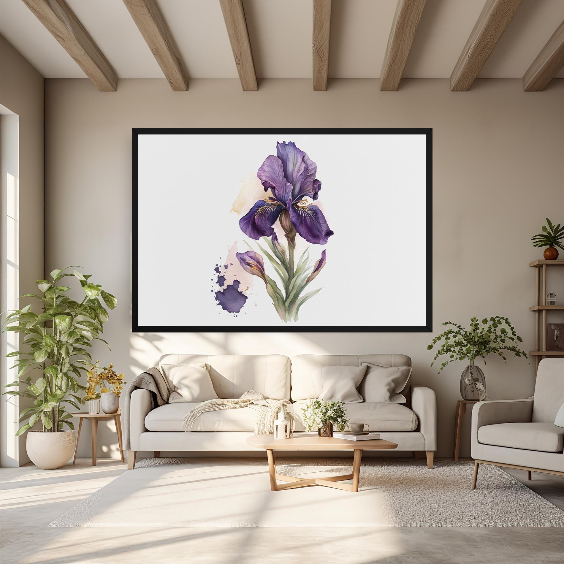 Vászonkép Beautiful Purple Iris mockup 6