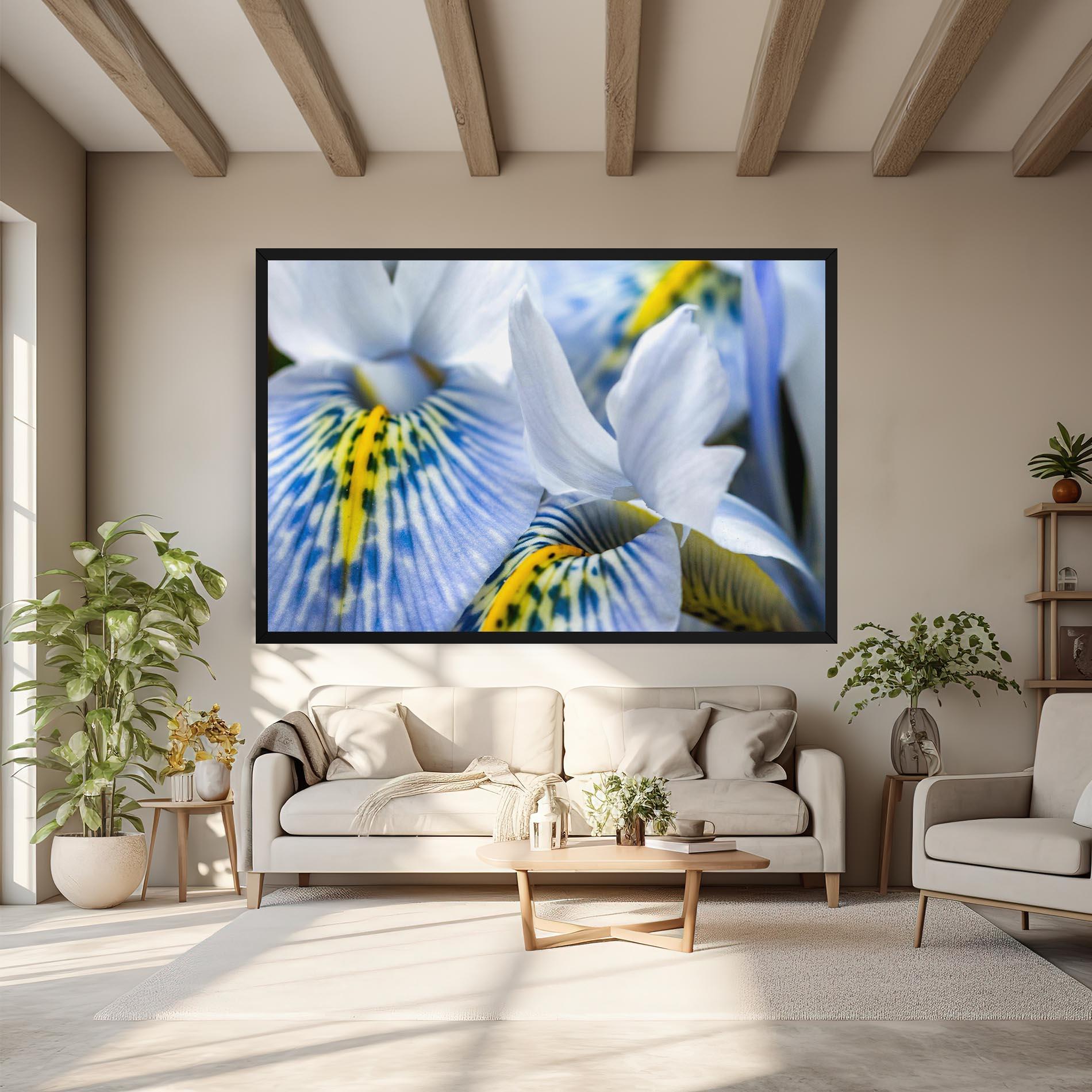 Vászonkép Blue Yellow Iris mockup 6