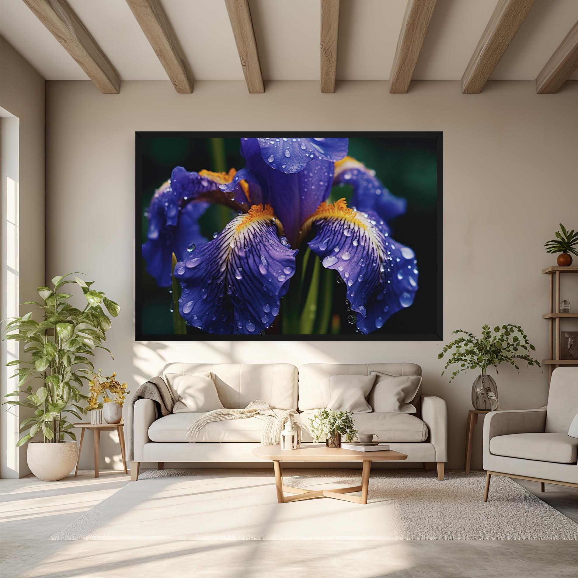 Vászonkép Iris After Rain mockup 6