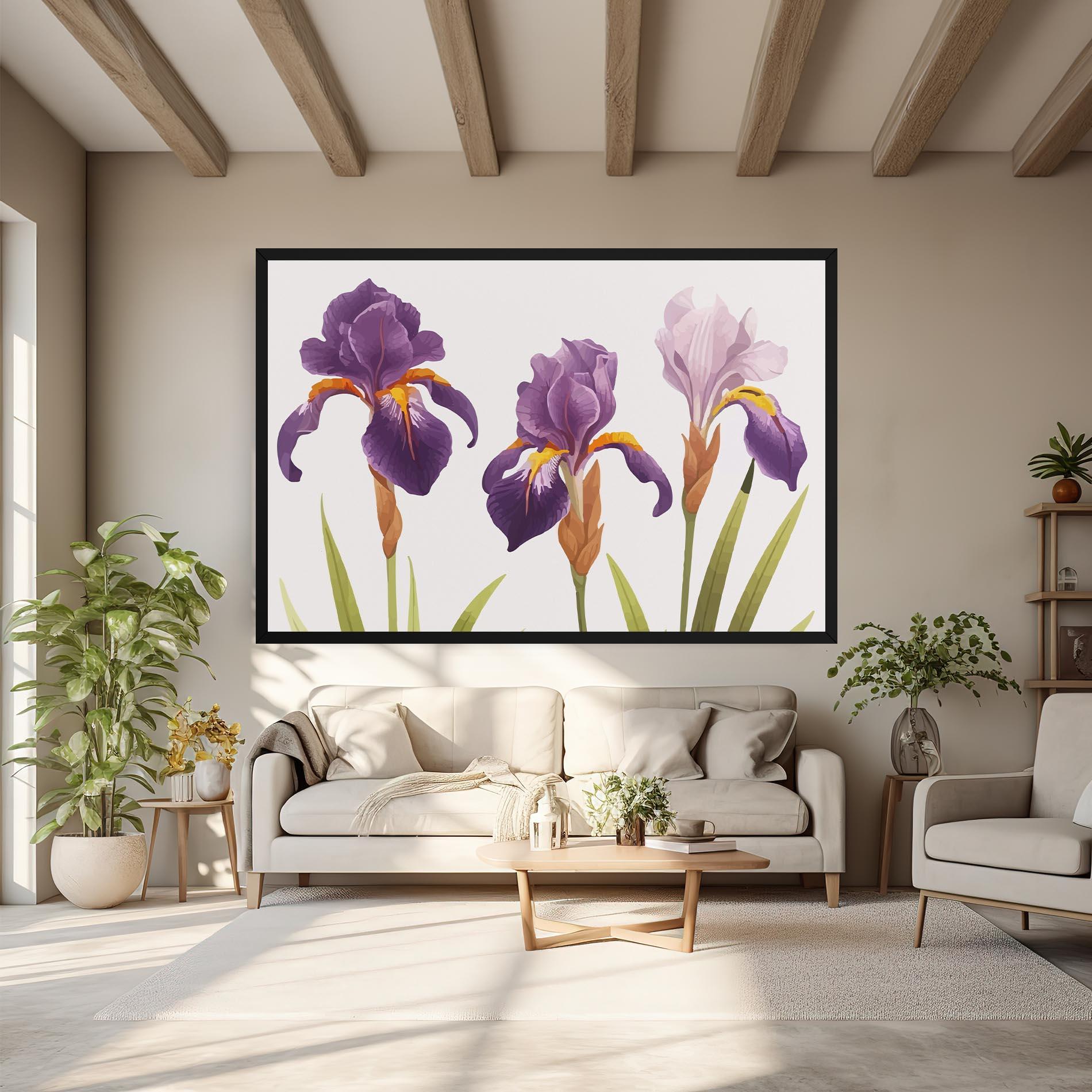 Vászonkép Iris Leaf mockup 6